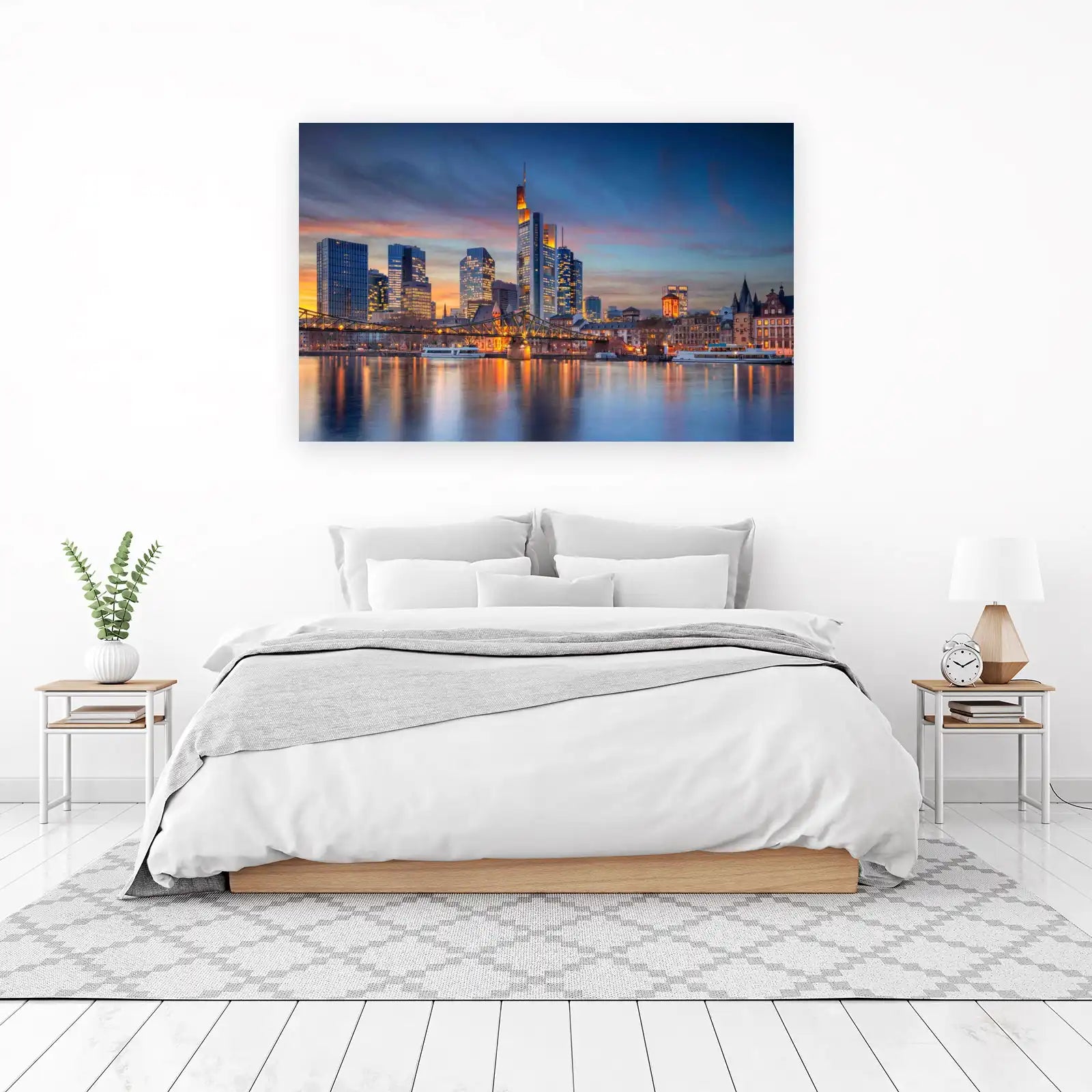 Frankfurt Skyline Sunset Cityscape Wall Art