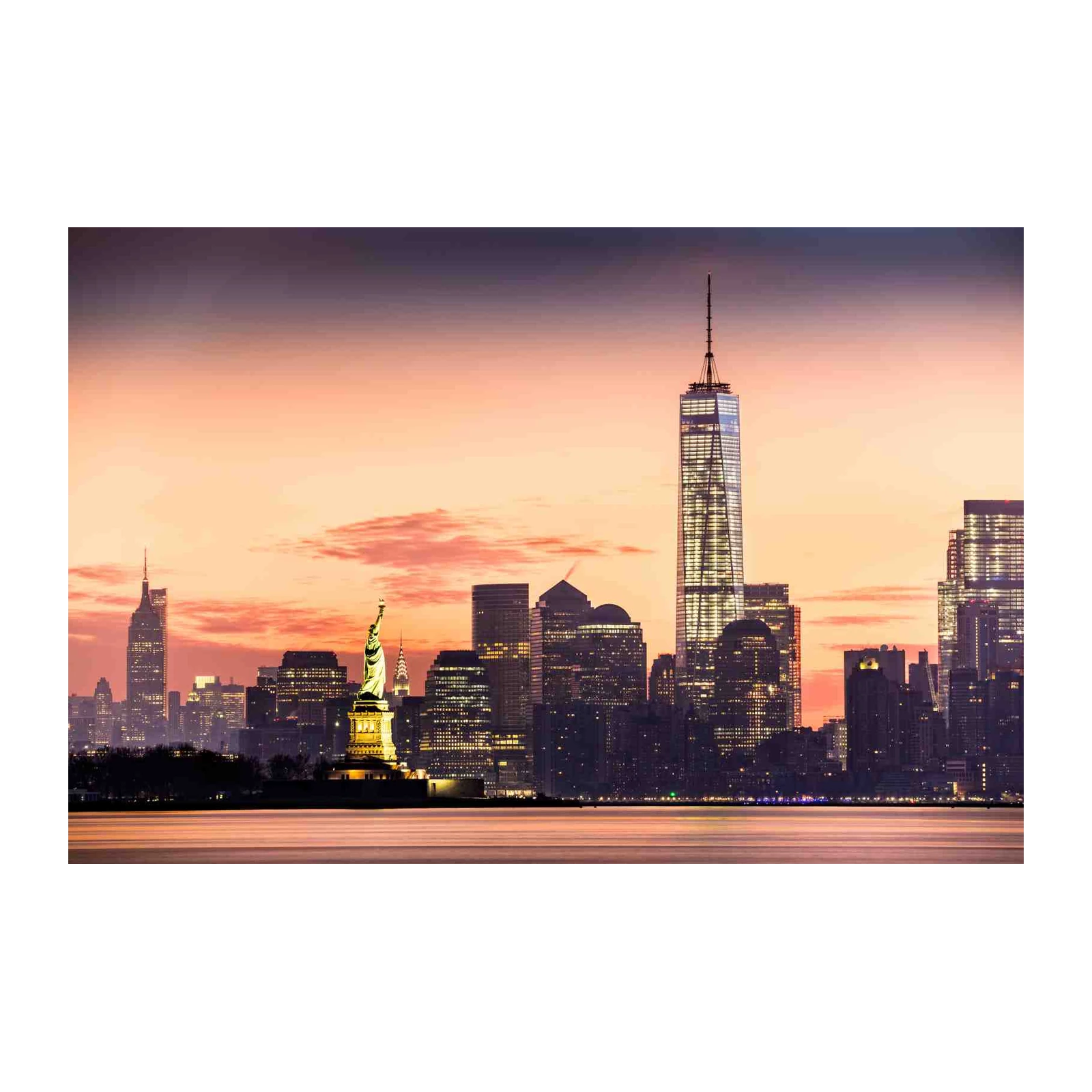 Iconic NYC Skyline & Statue of Liberty Wall Art