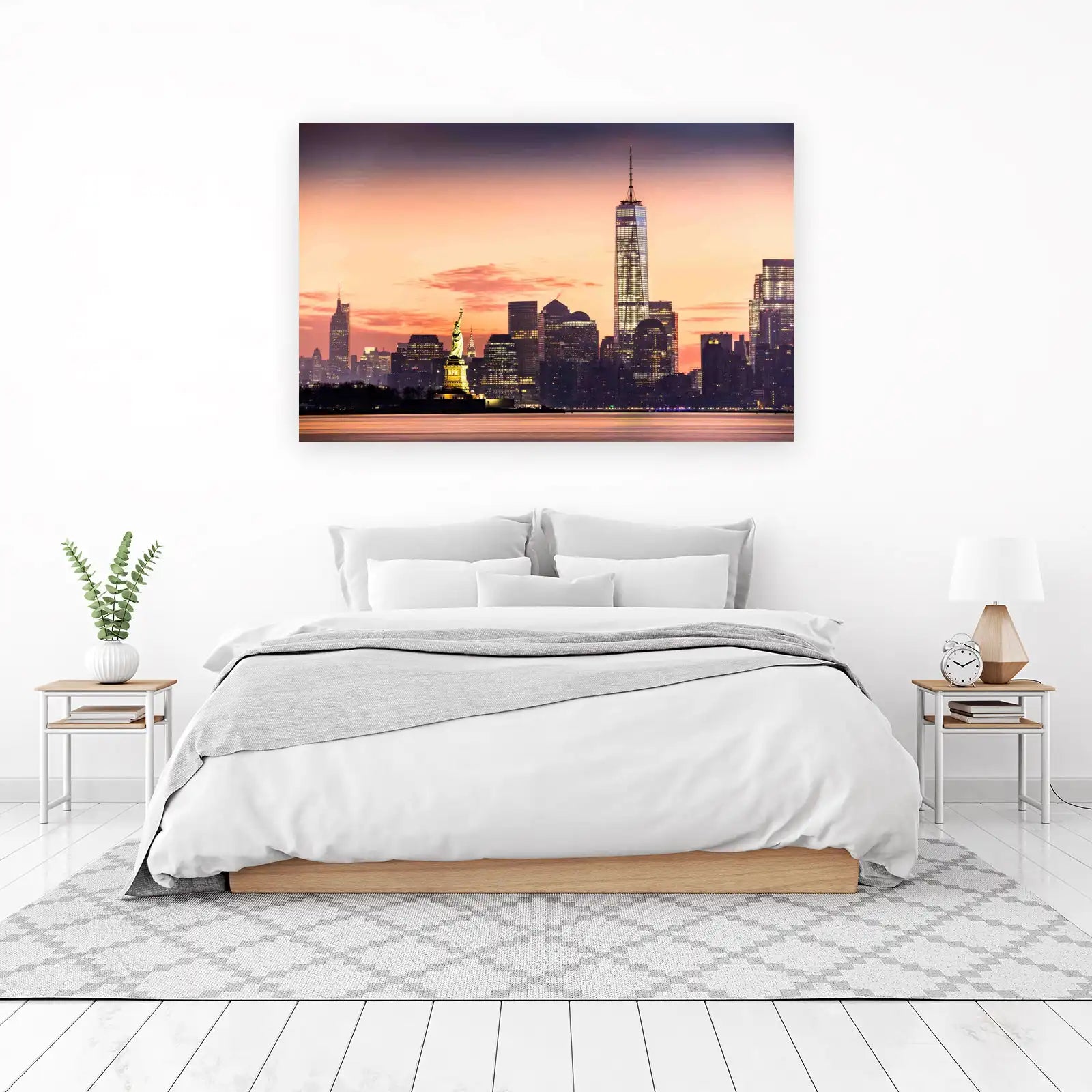 Iconic NYC Skyline & Statue of Liberty Wall Art