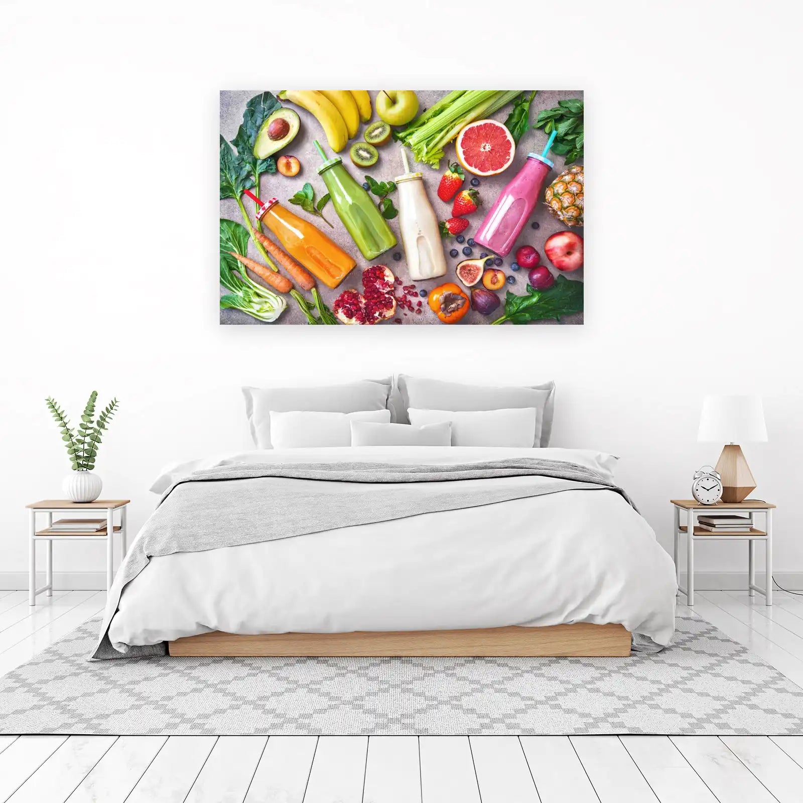 Vibrant Fruit Smoothie Kitchen Wall Art