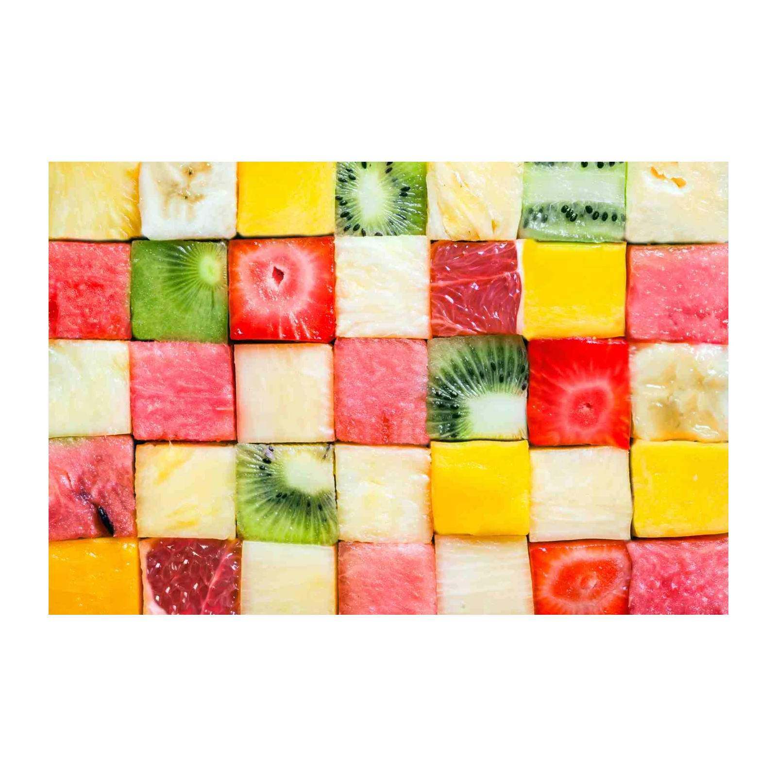 Vibrant Fruit Medley Square Wall Art