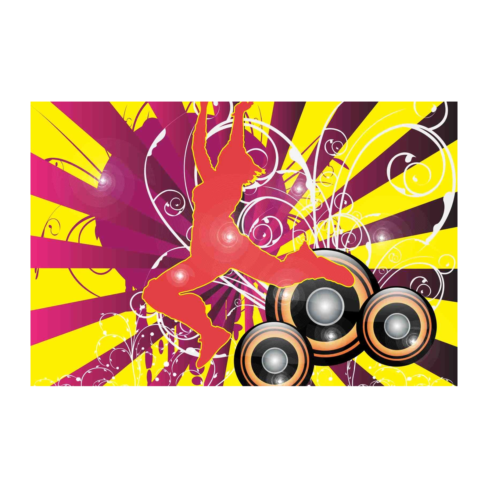 Energetic Dancer & Speaker Wall Art