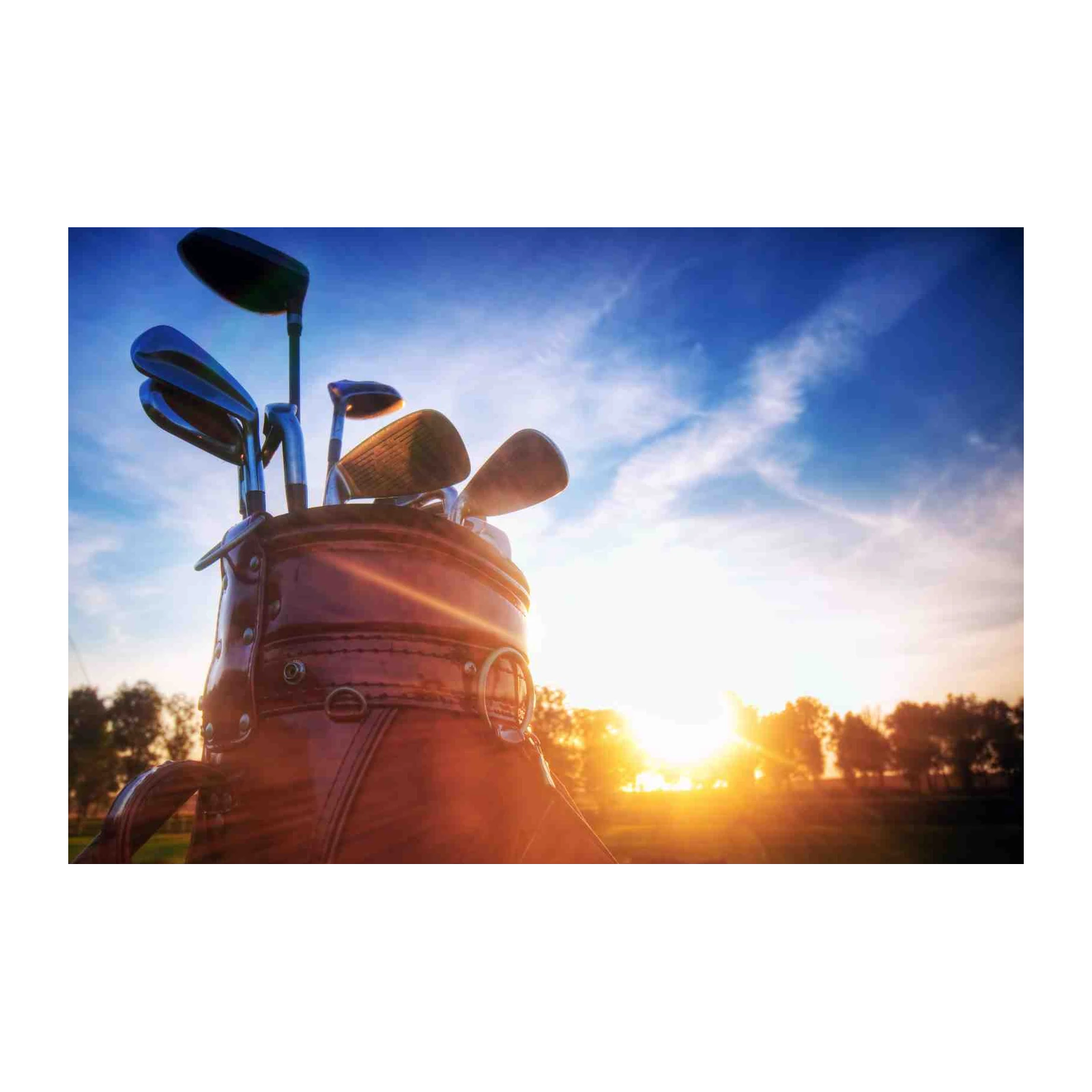 Sunset Golf Bag Wall Art Wall Art