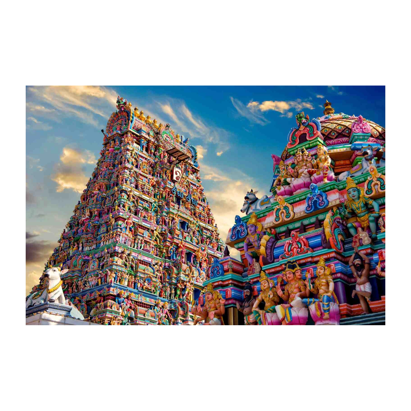 Vibrant Indian Temple Tower Wall Art