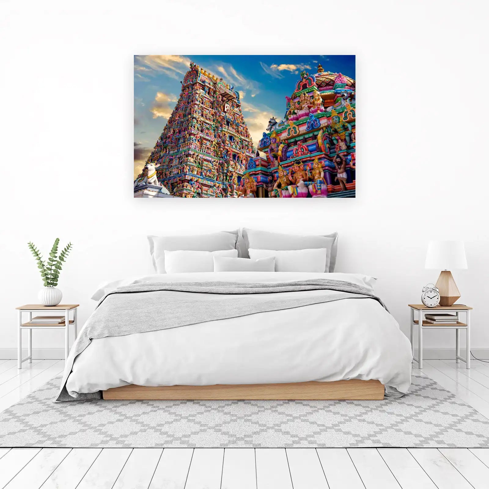 Vibrant Indian Temple Tower Wall Art