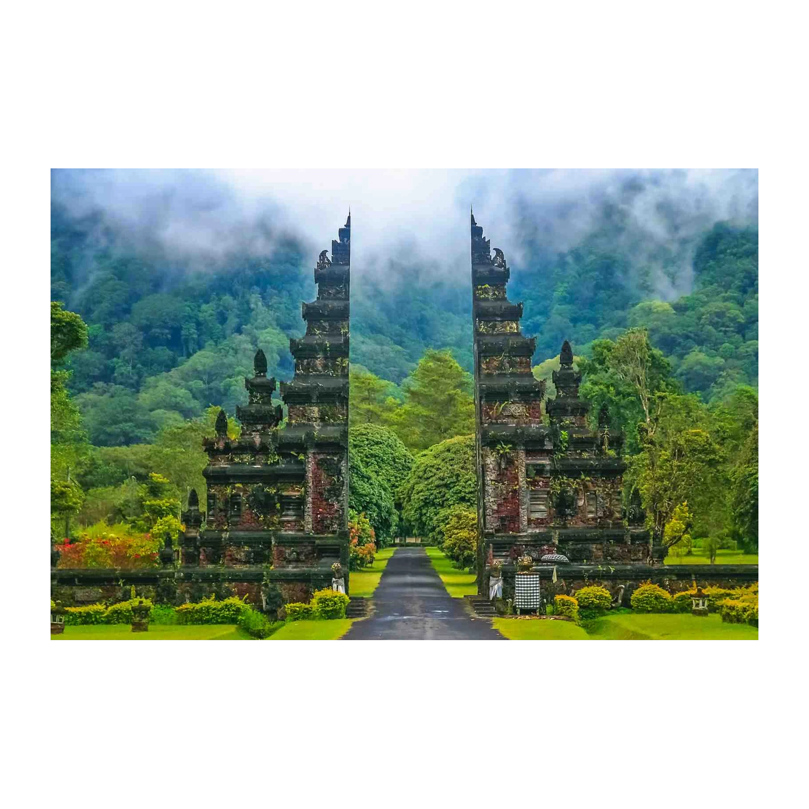 Bali Gates Tropical Jungle Landscape Wall Art