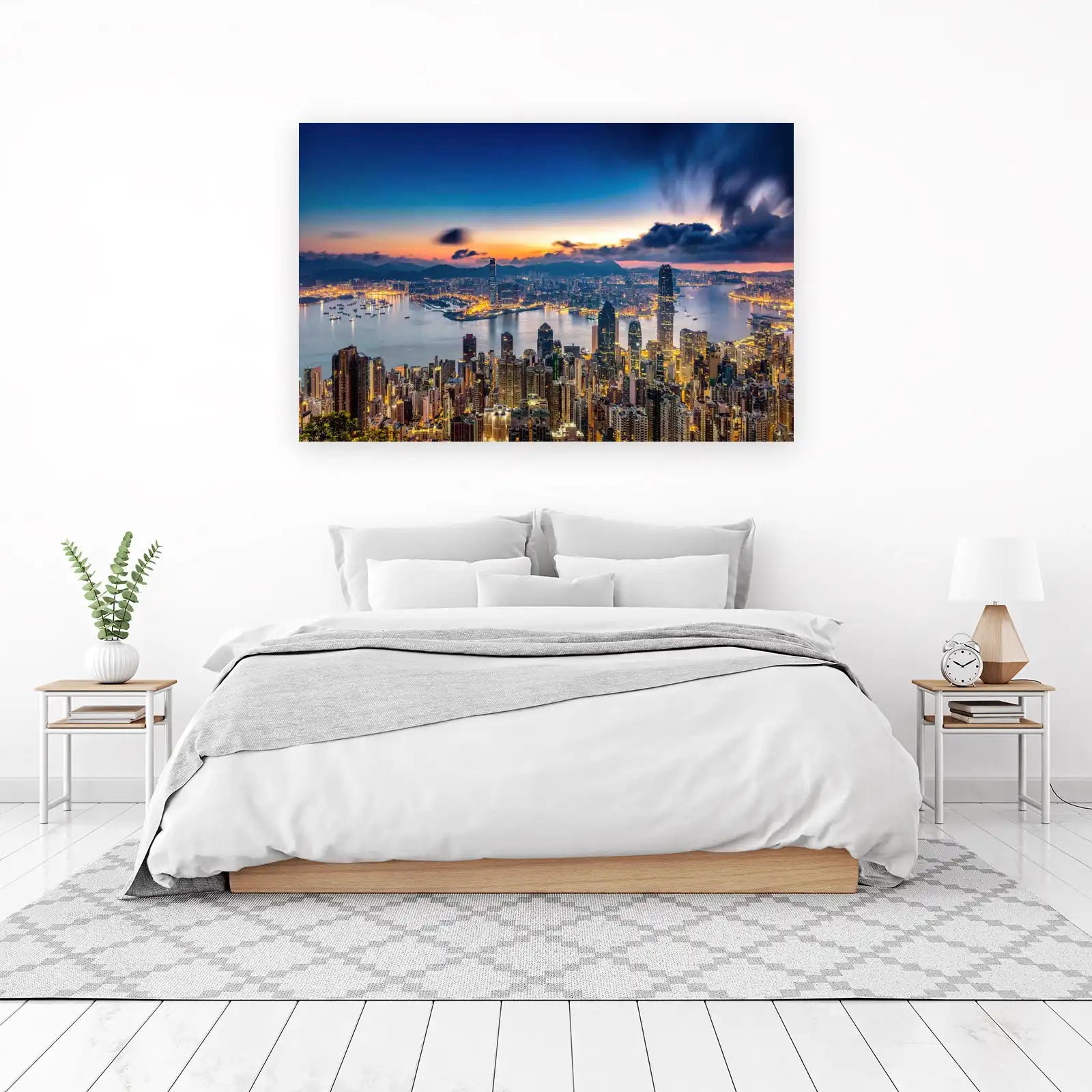 Hong Kong Skyline Dusk Wall Art
