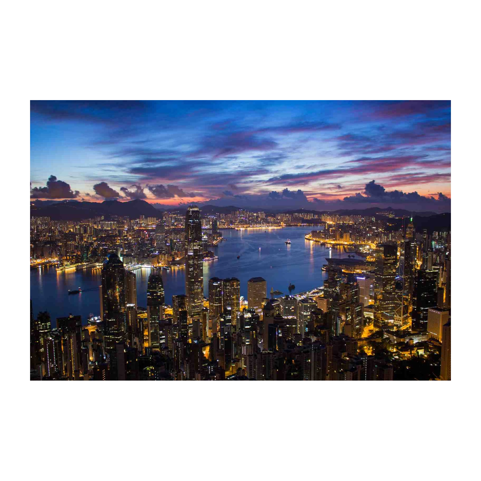 Hong Kong Skyline Dusk Wall Art