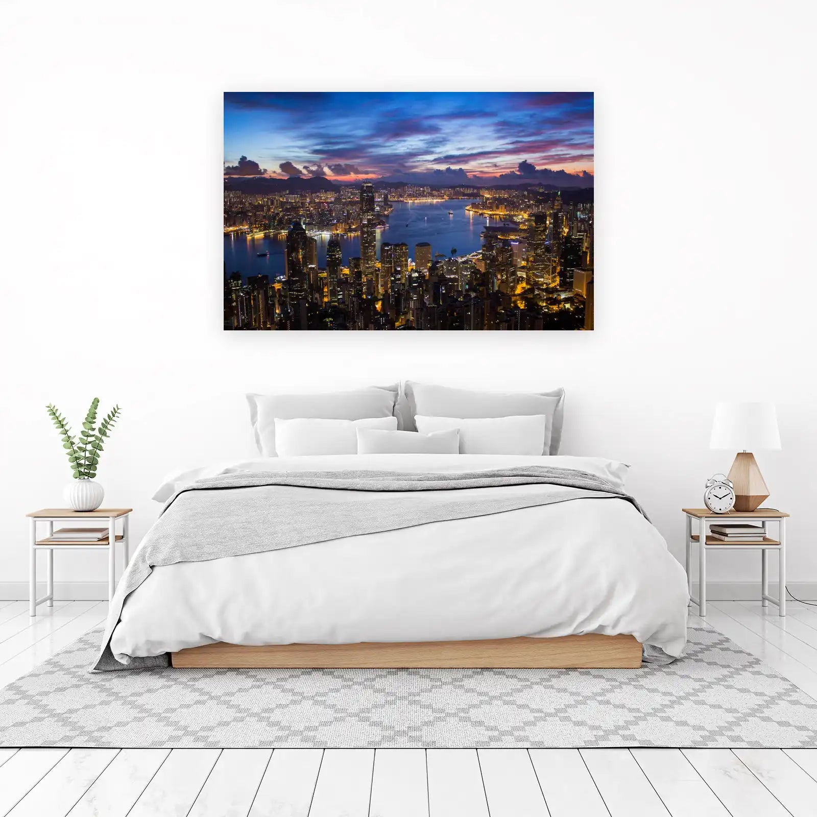 Hong Kong Skyline Dusk Wall Art