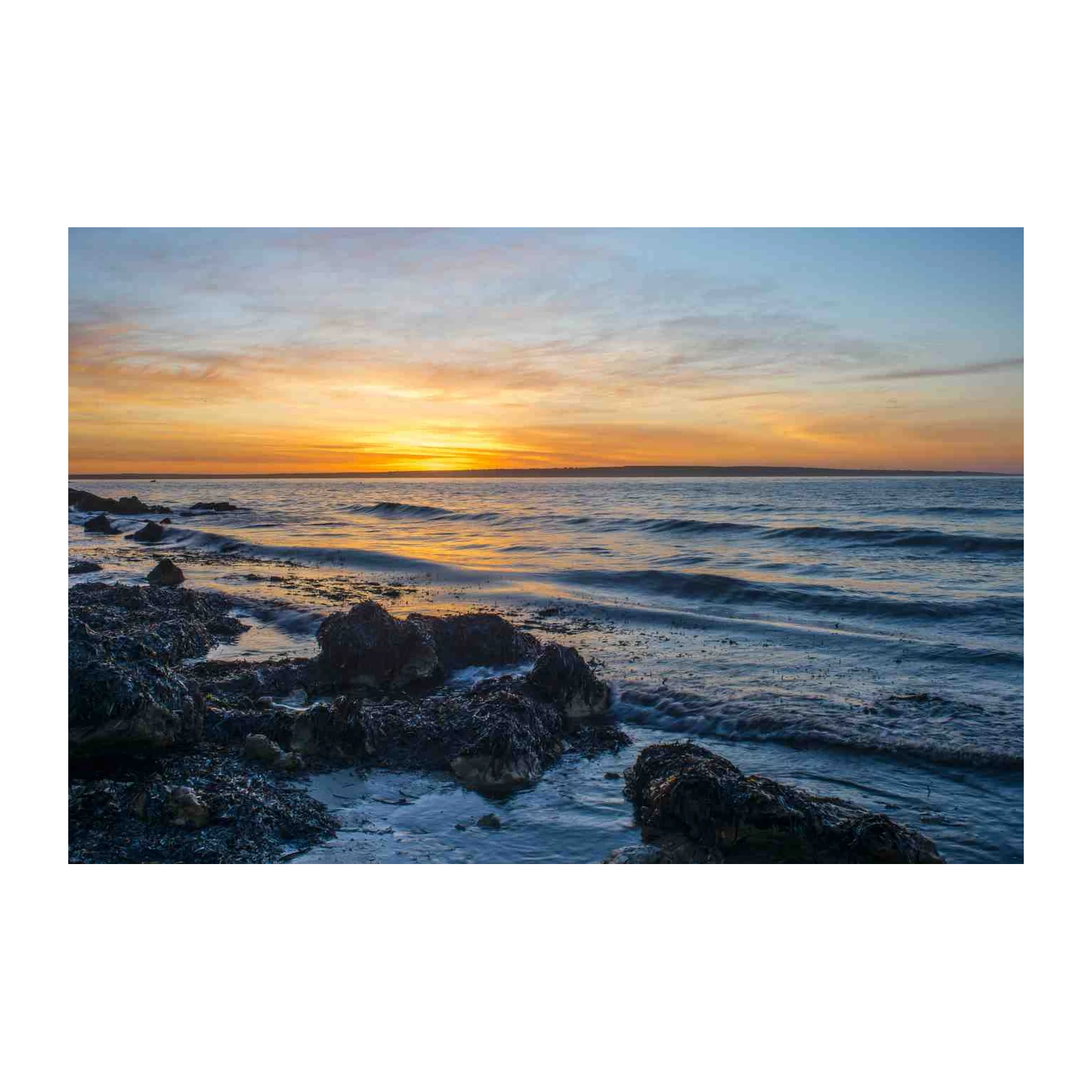 Serene Sunset Beach Landscape Wall Art