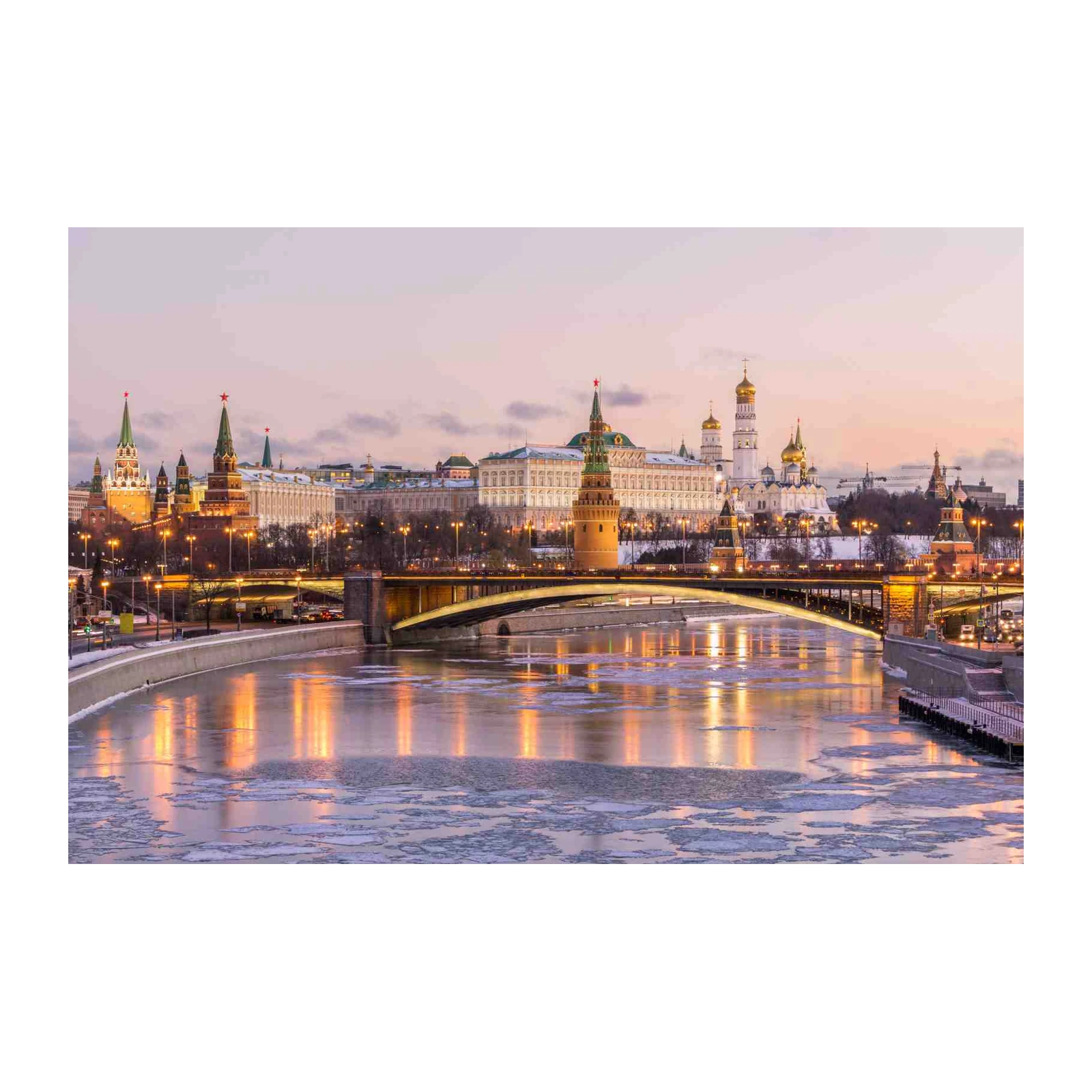 Moscow Kremlin Winter Bridge Wall Art