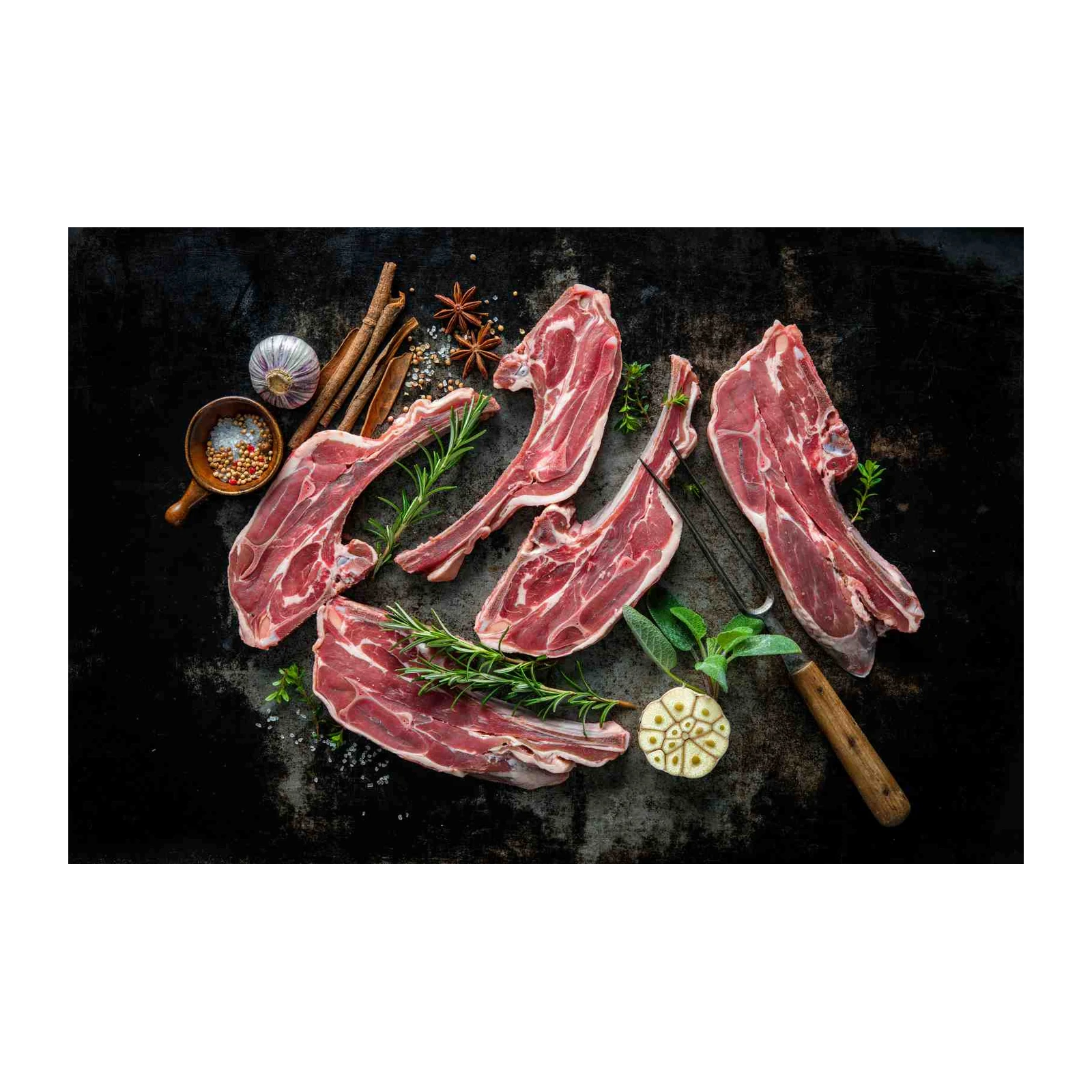 Gourmet Lamb Chops & Spices Wall Art