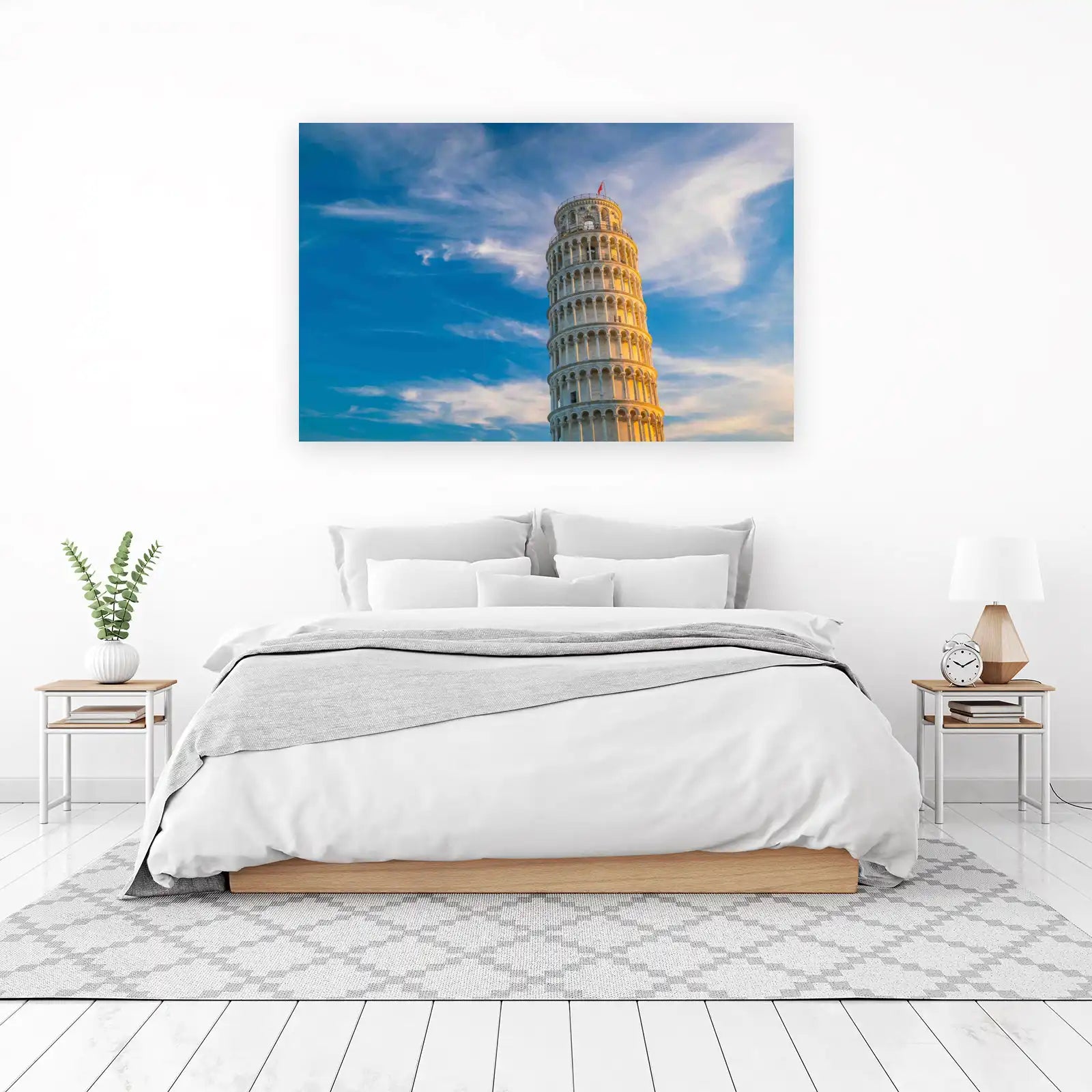 Leaning Tower of Pisa Sunset Wall Art