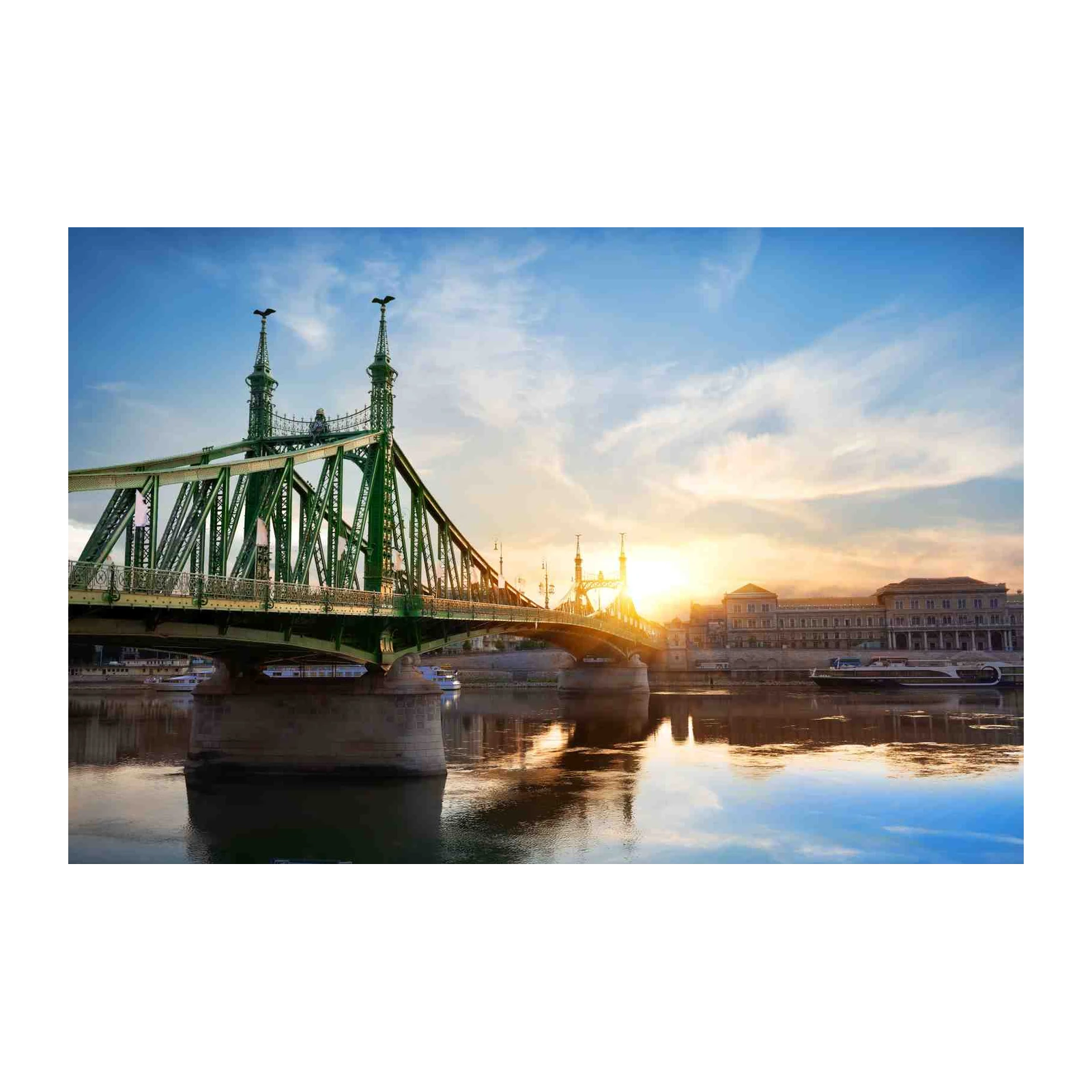 Budapest Liberty Bridge Sunset Wall Art