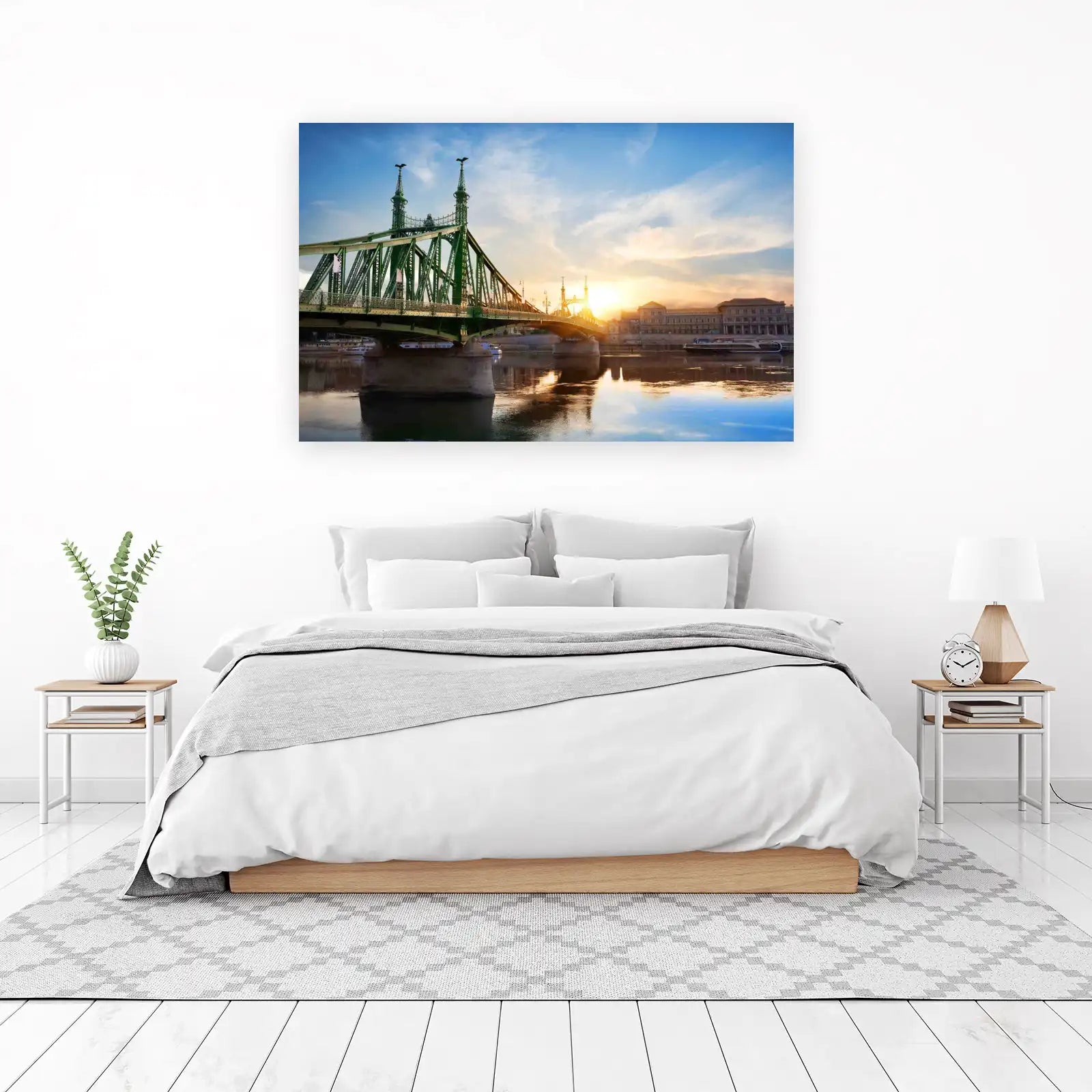 Budapest Liberty Bridge Sunset Wall Art