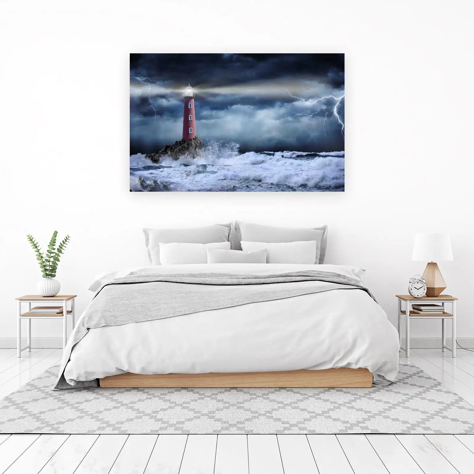 Stormy Seas Lighthouse Wall Art