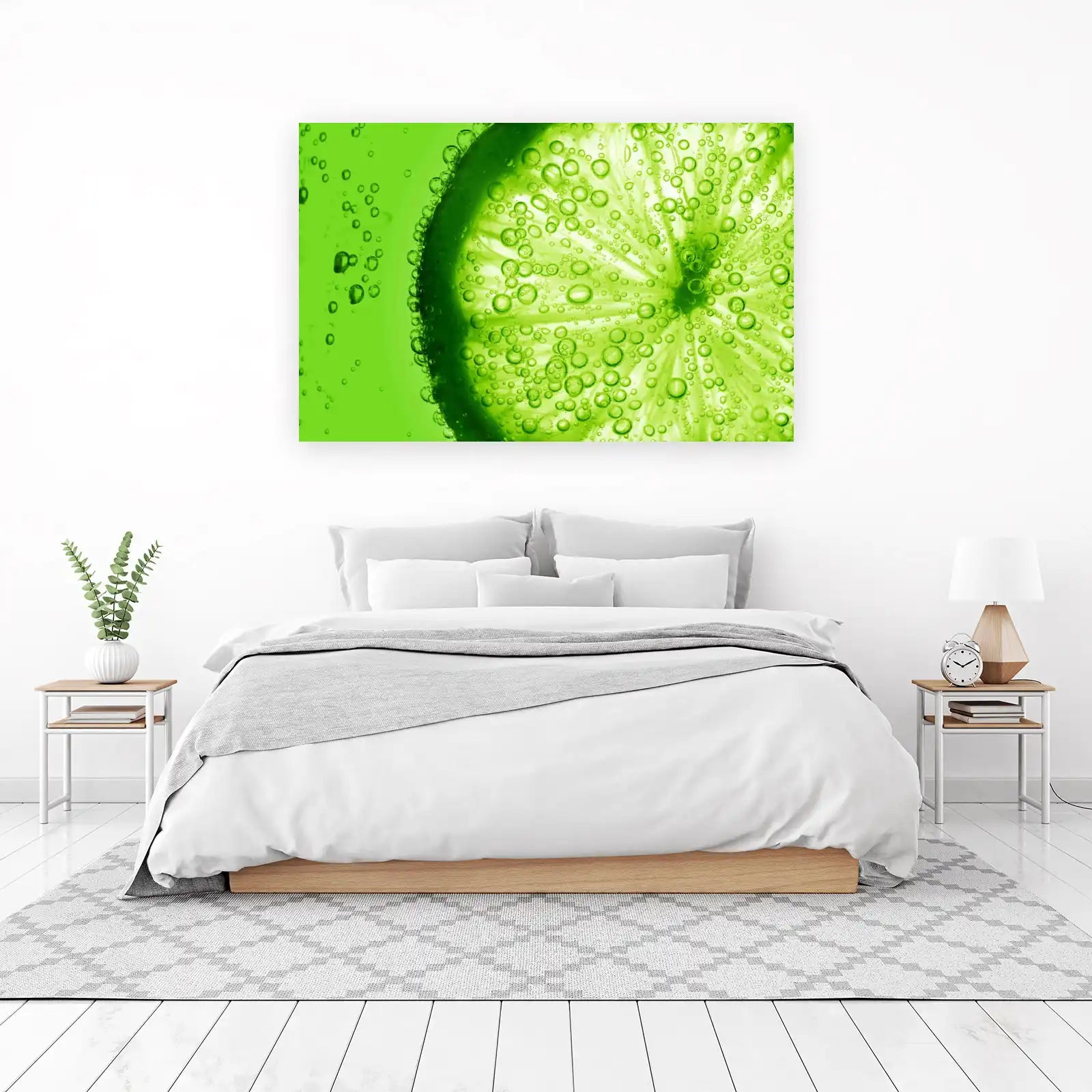 Vibrant Lime Bubbles Wall Art Wall Art