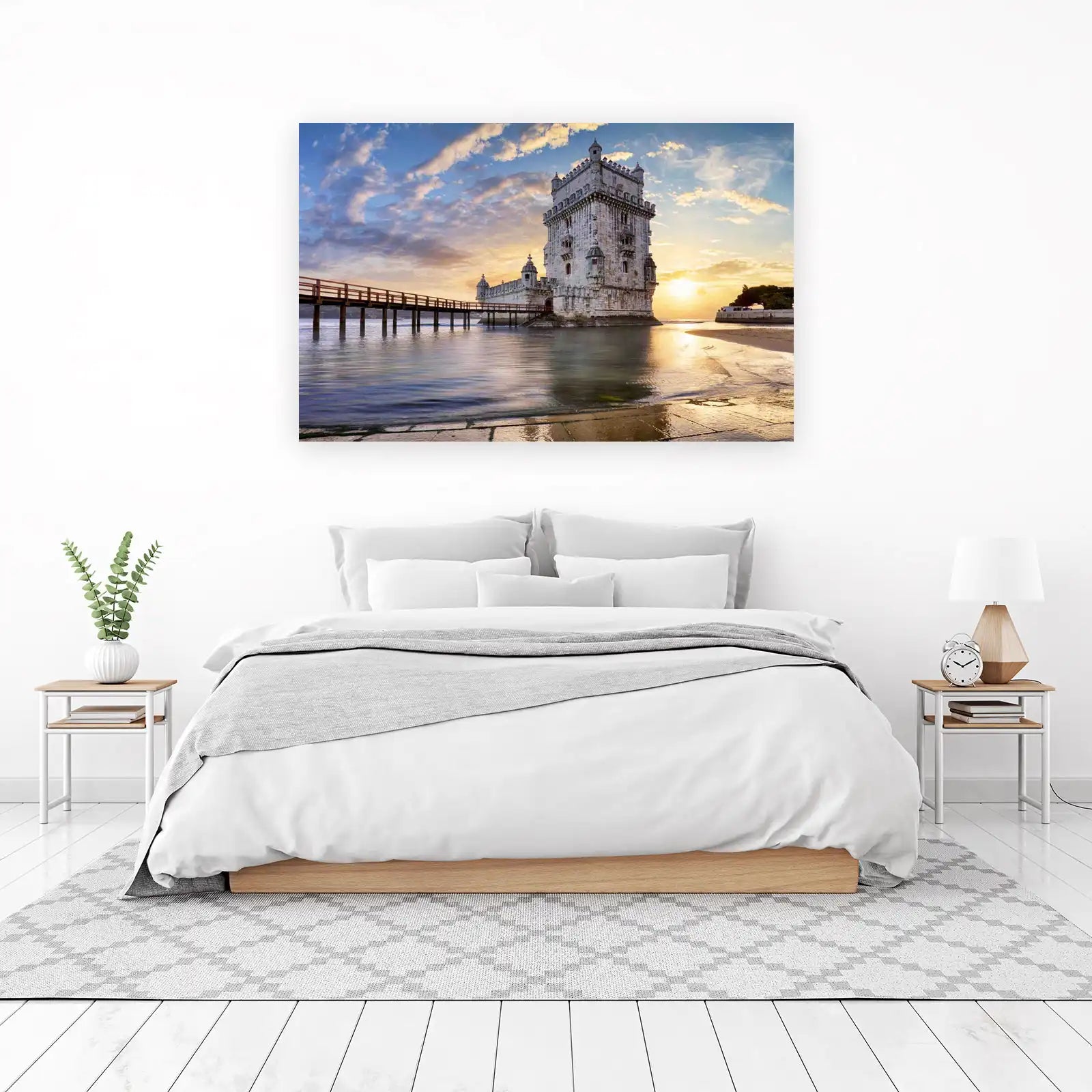 Lisbon Belem Tower Sunset Wall Art