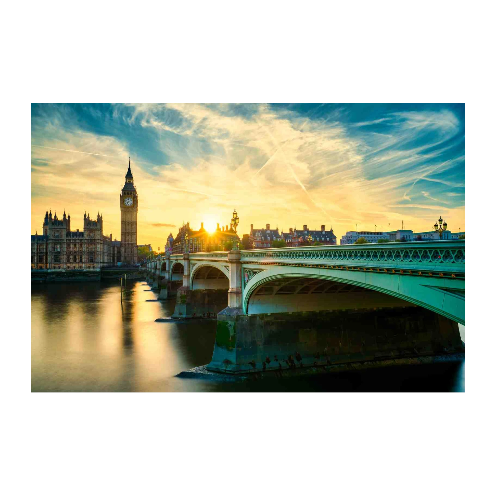London Sunset Big Ben & Bridge Wall Art