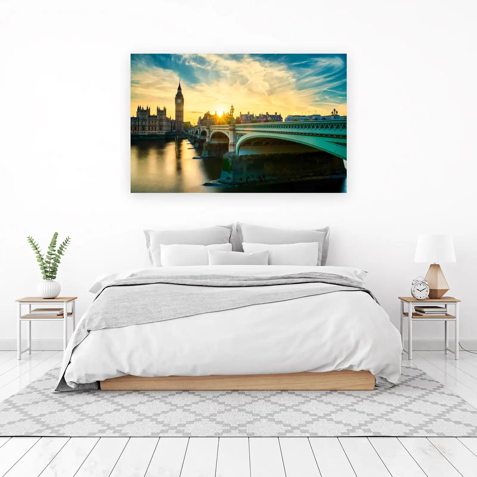London Sunset Big Ben & Bridge Wall Art
