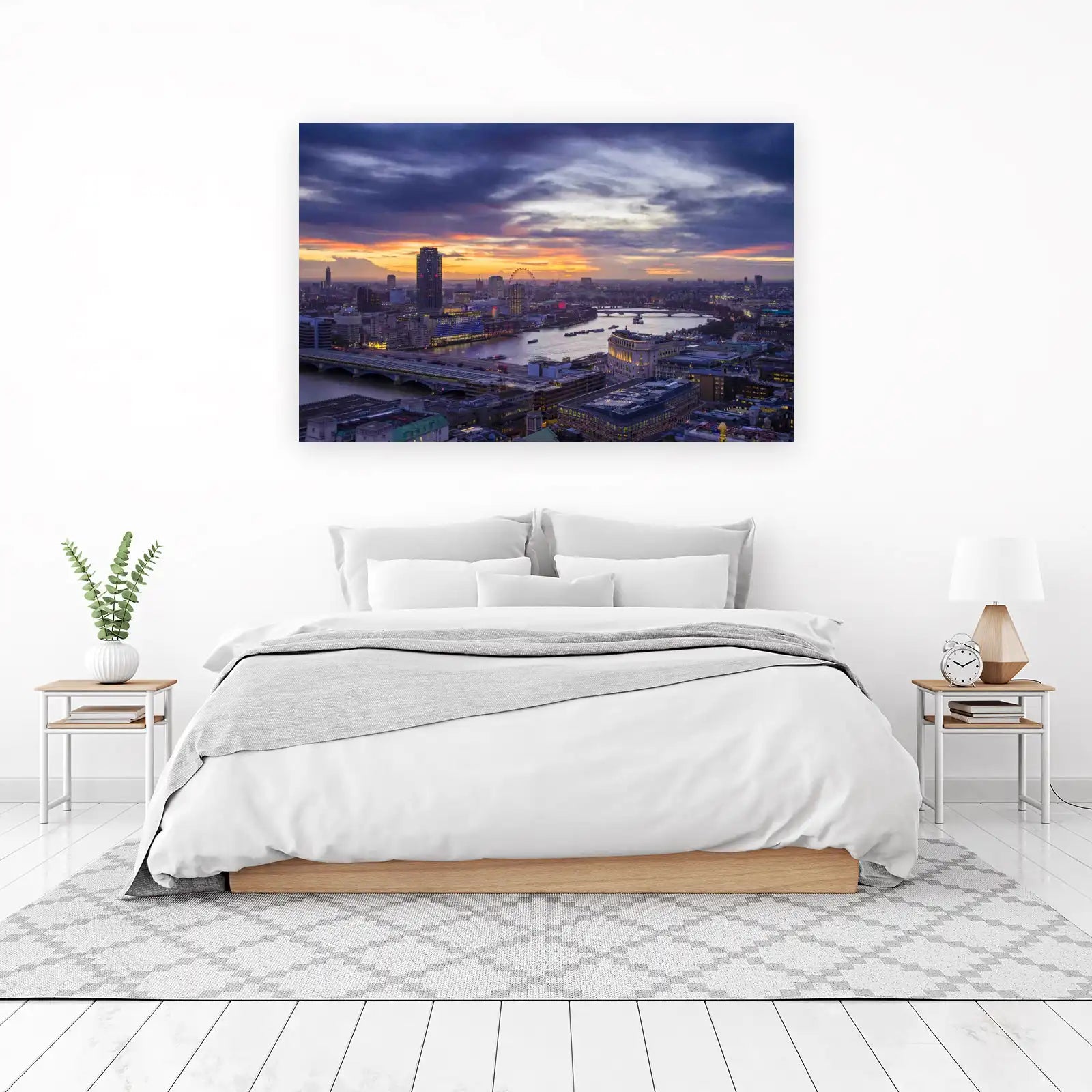 London Skyline Sunset Cityscape Wall Art