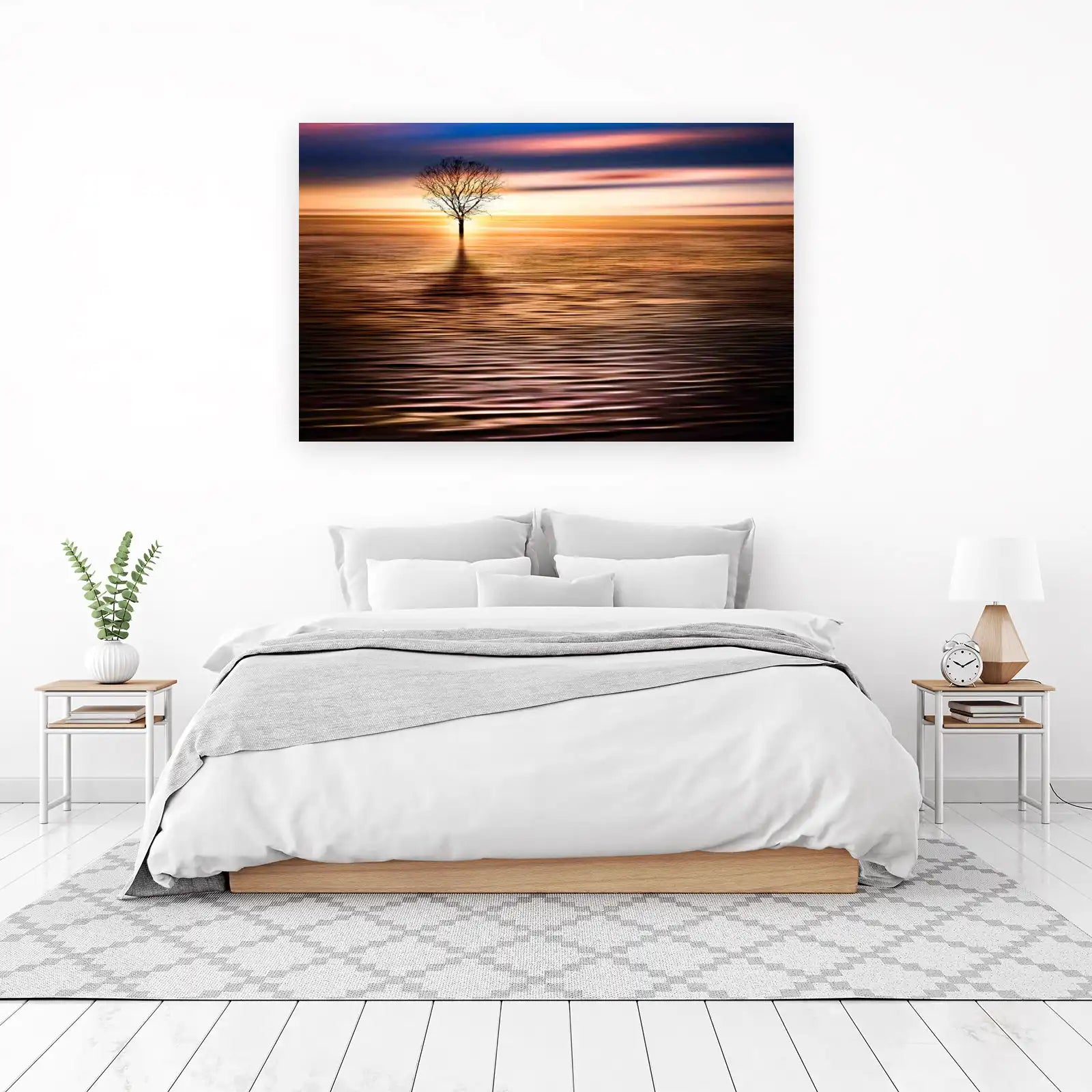 Serene Sunset Tree Wall Art