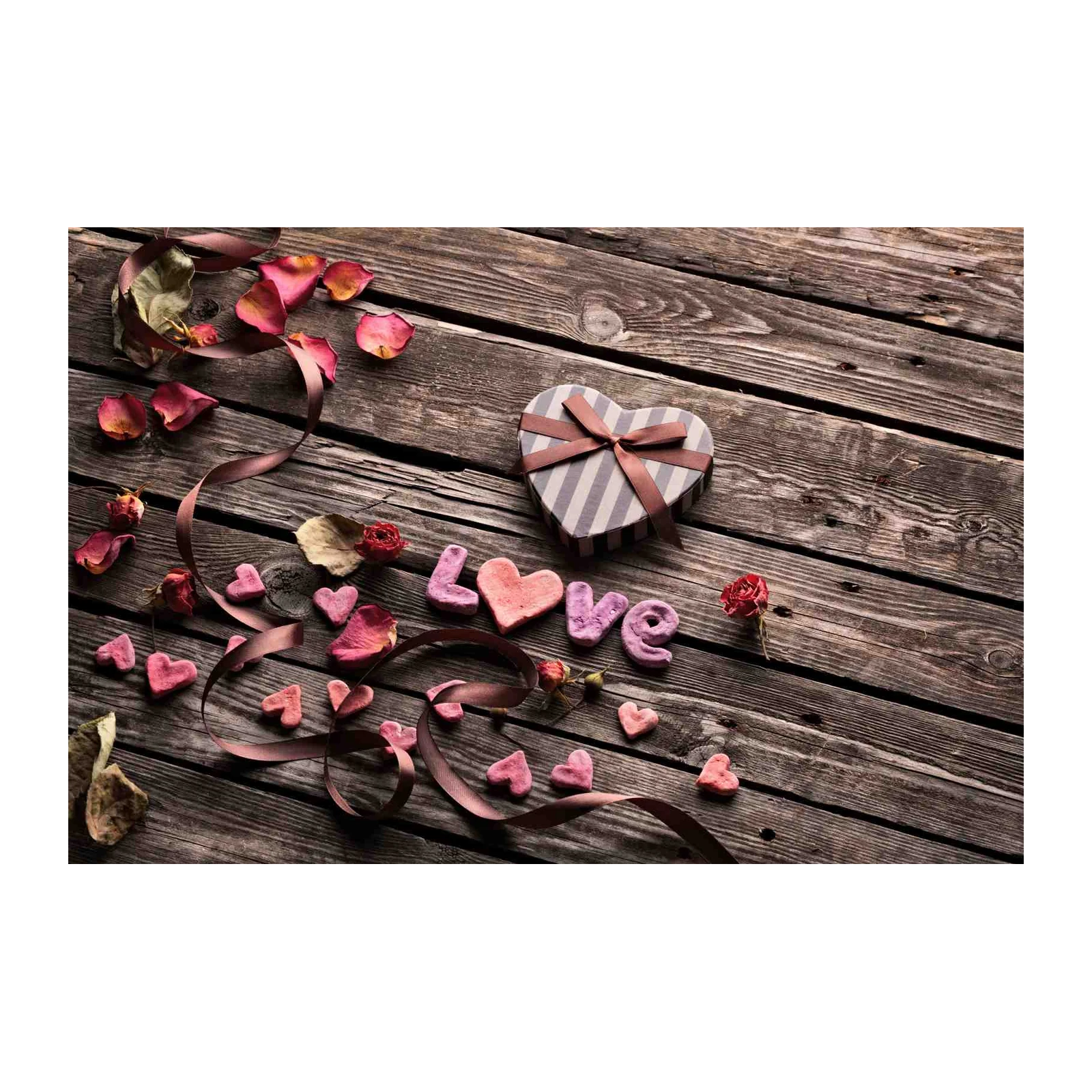 Romantic Love Heart Gifts Vintage Wood Wall Art