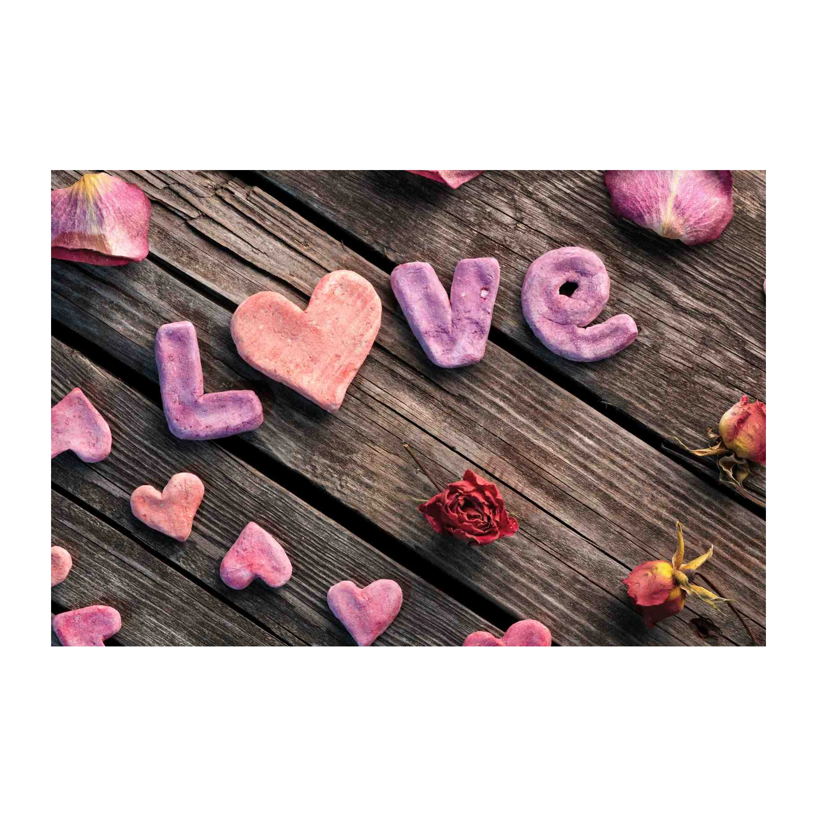 Romantic Love Hearts & Roses Wall Art