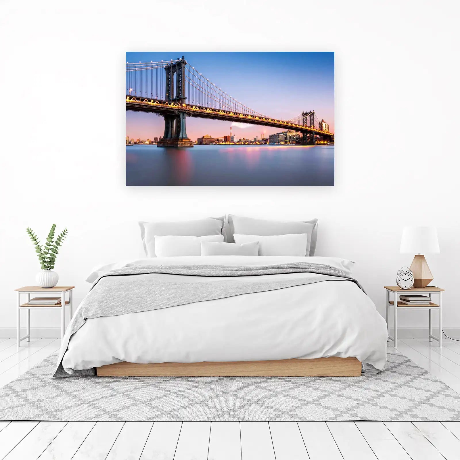 NYC Manhattan Bridge Twilight Wall Art