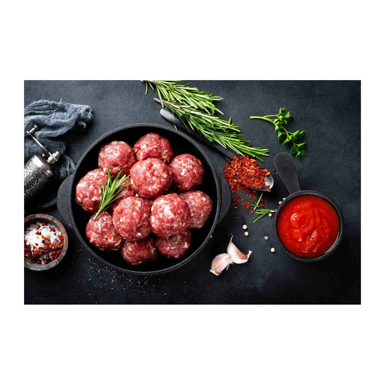 Savory Meatballs & Spices Kitchen Art Wall Art