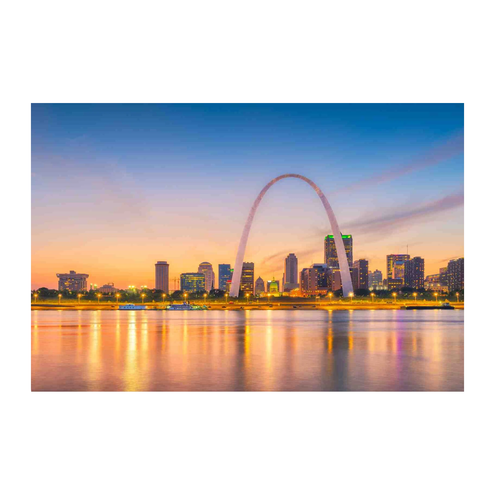 St. Louis Gateway Arch Sunset Wall Art