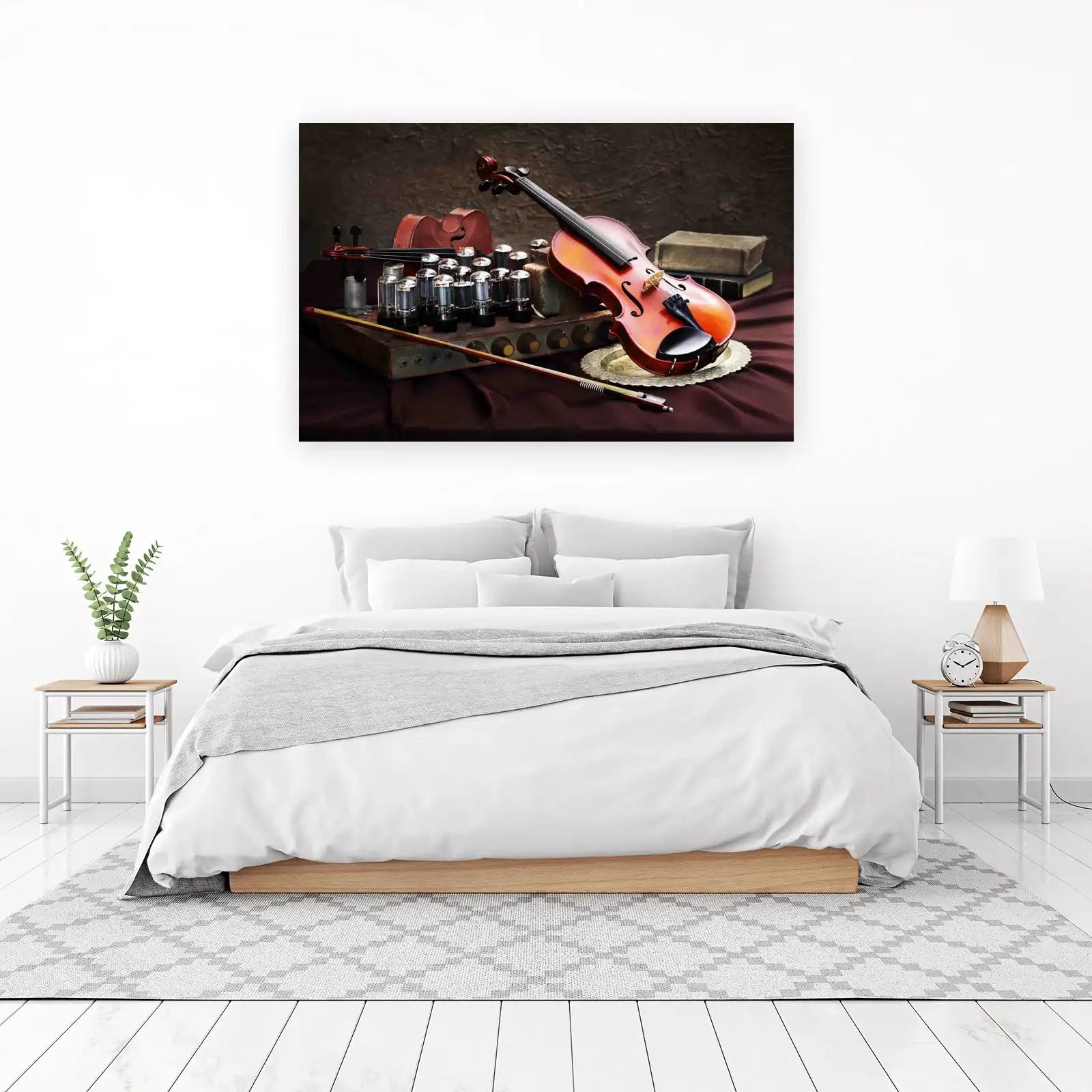 Vintage Violin & Vacuum Tubes Wall Art