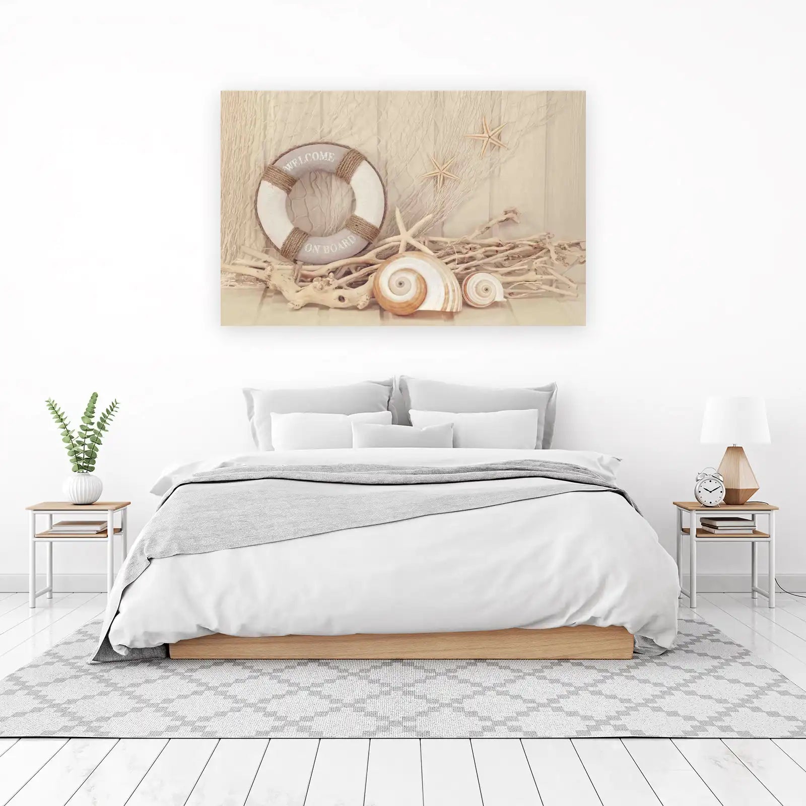 Nautical Welcome "On Board" Life Ring Wall Art