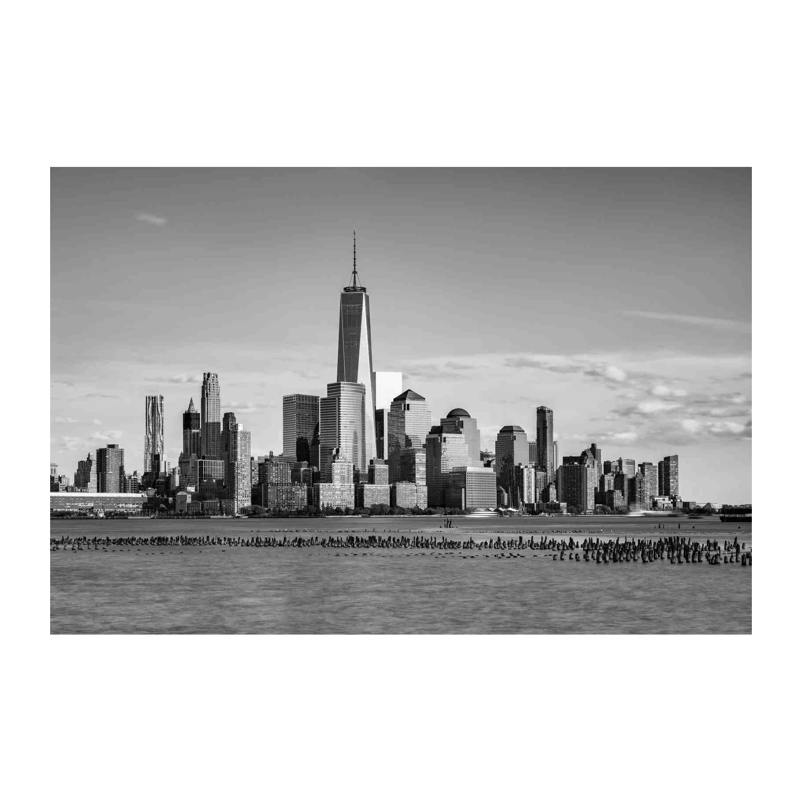 Iconic NYC Skyline Black & White Wall Art