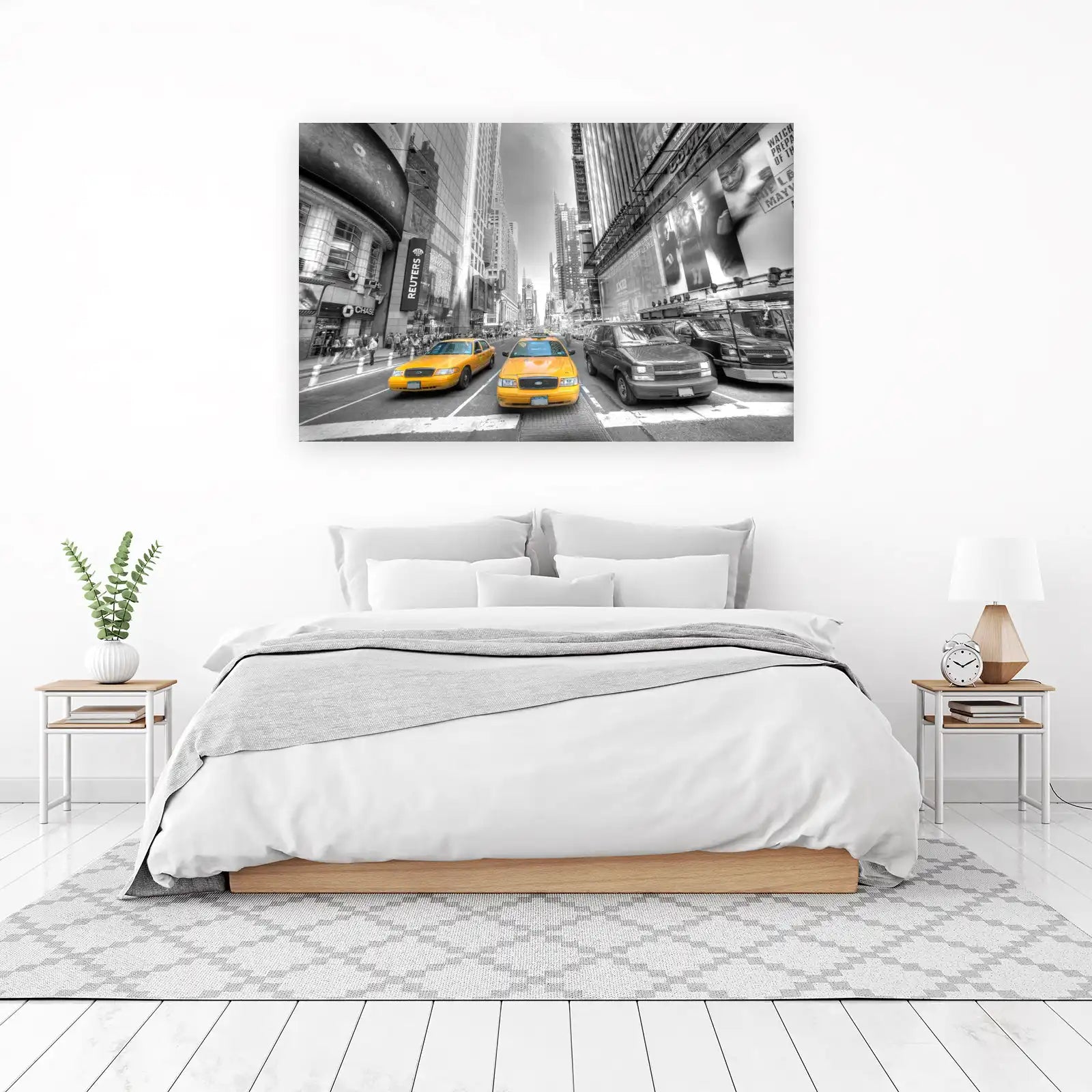 Iconic Yellow Taxis NYC Street Wall Art