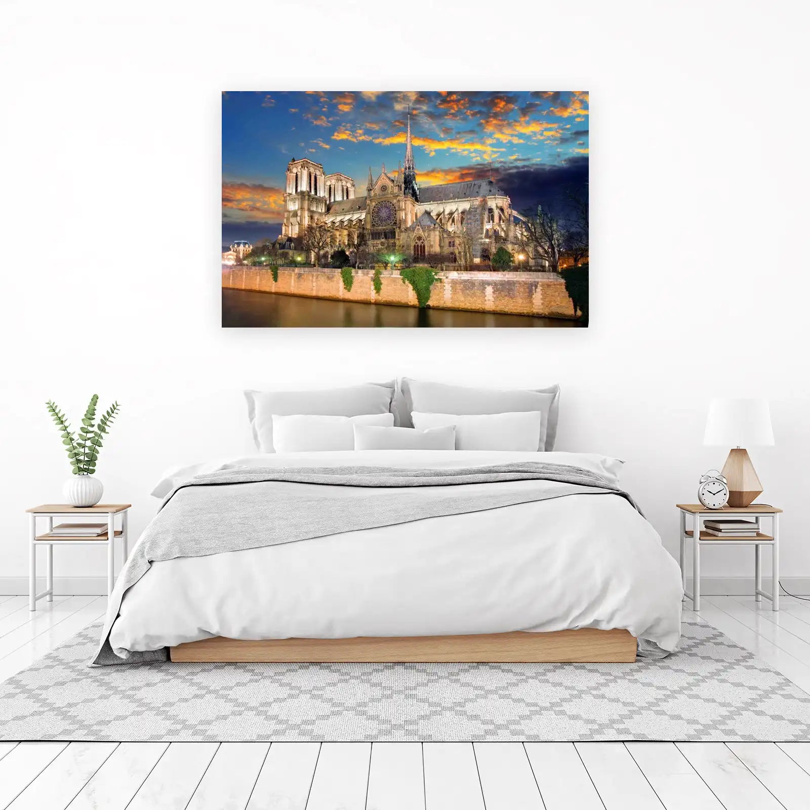 Parisian Cathedral Sunset Wall Art
