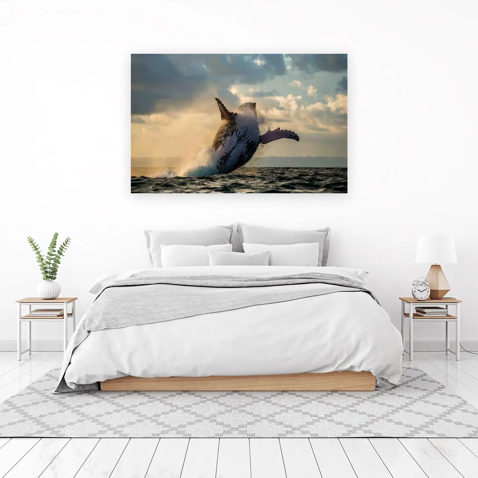 Majestic Humpback Whale Breach Wall Art