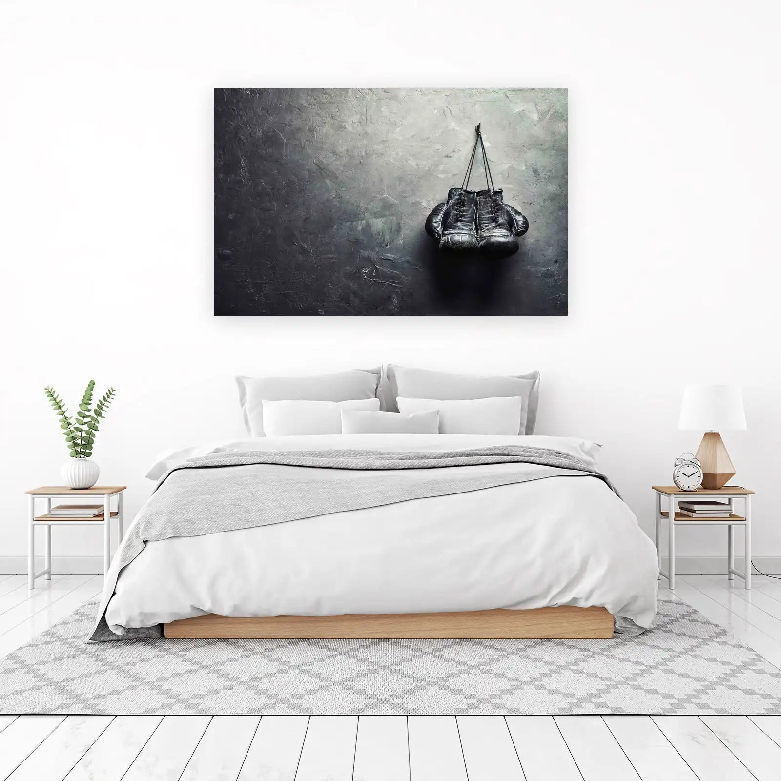 Vintage Boxing Gloves Inspirational Wall Art