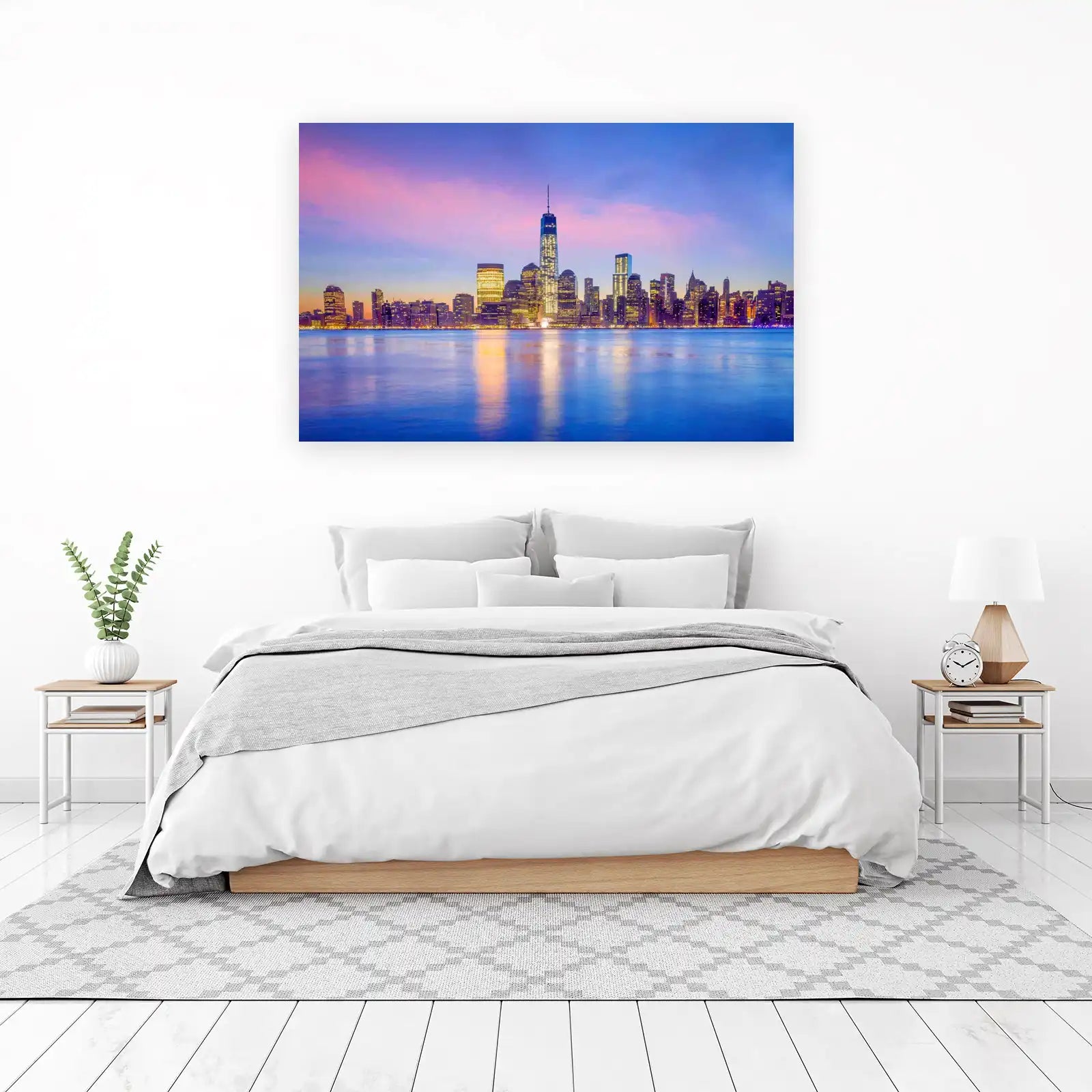 NYC Skyline Dusk Cityscape Wall Art