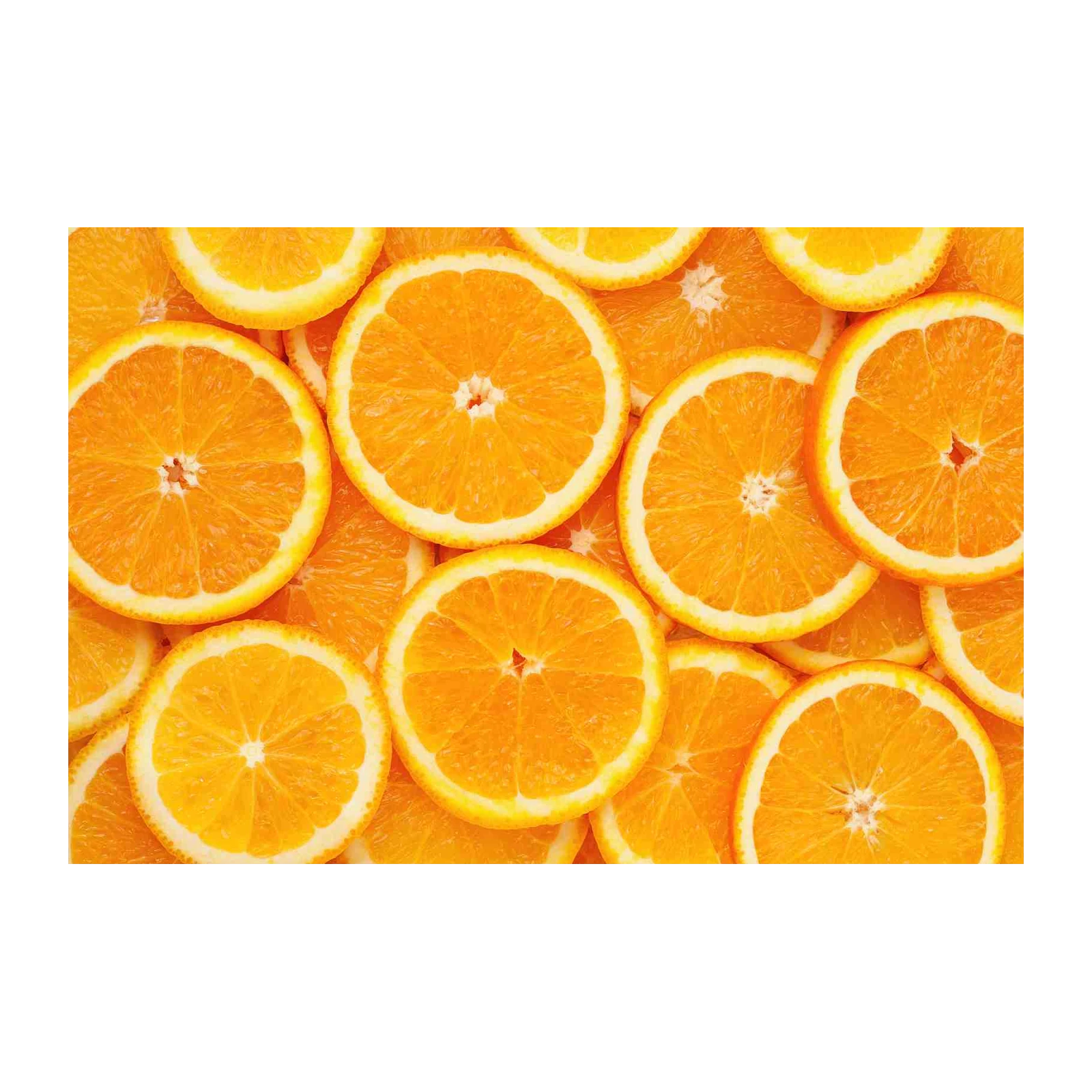 Vibrant Citrus Slices Orange Wall Art