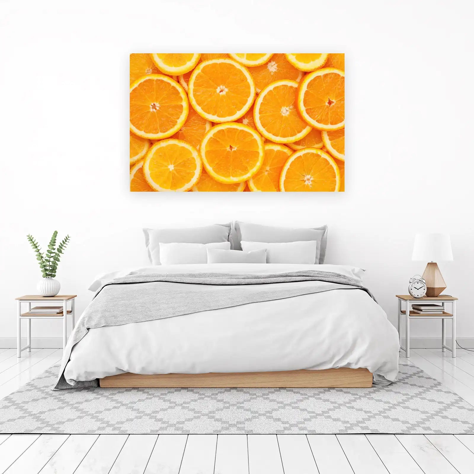 Vibrant Citrus Slices Orange Wall Art