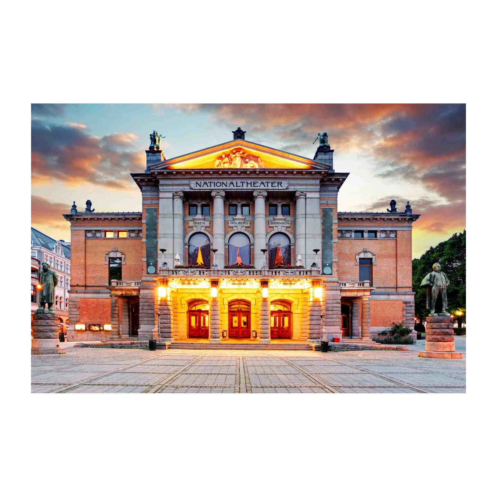 Elegant National Theatre Oslo Wall Art