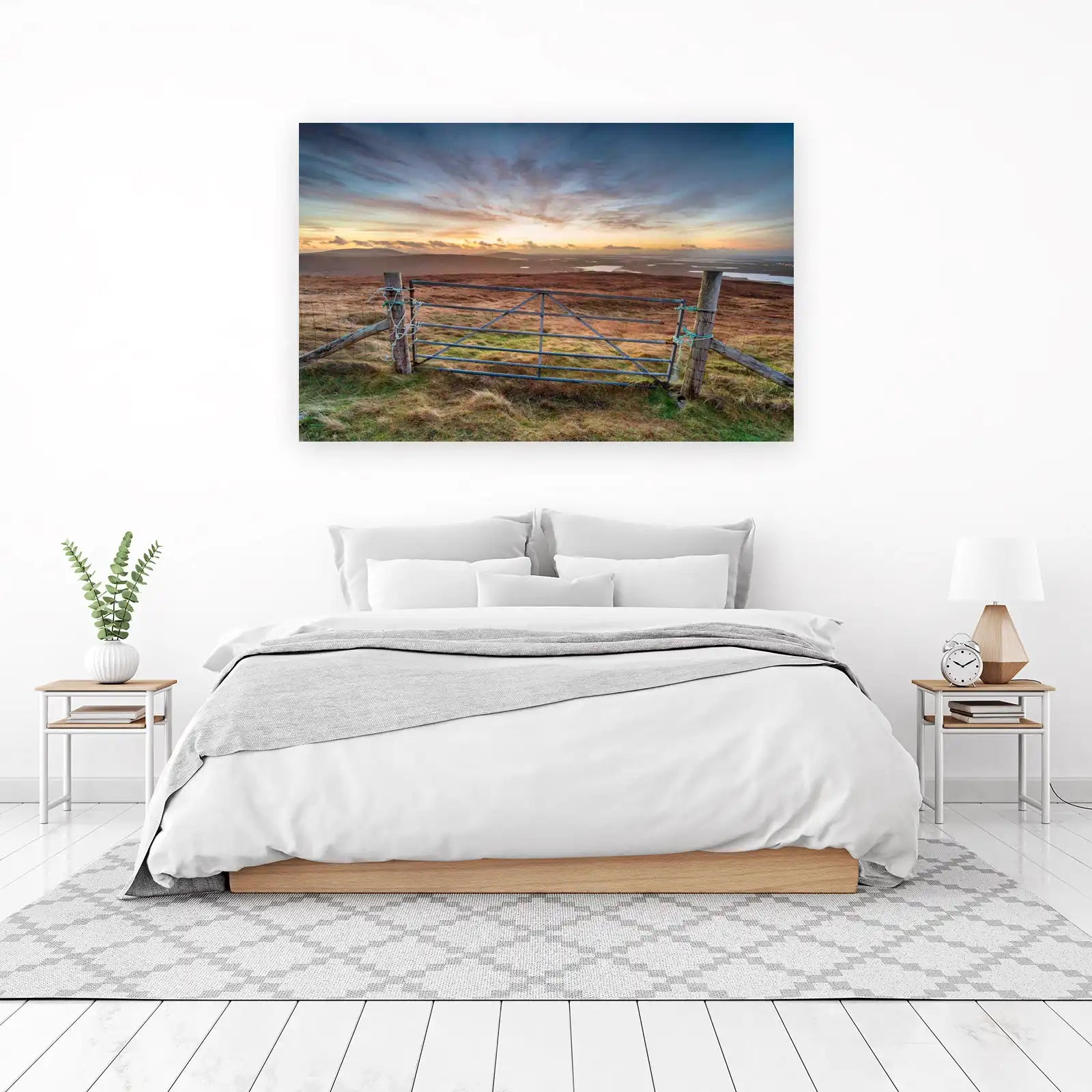 Irish Landscape Gate Sunset Wall Art
