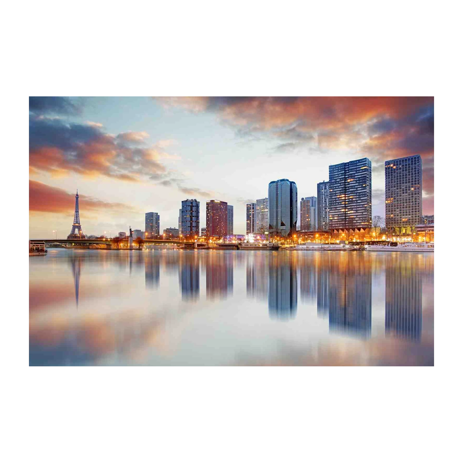 Paris Skyline Reflection Wall Art