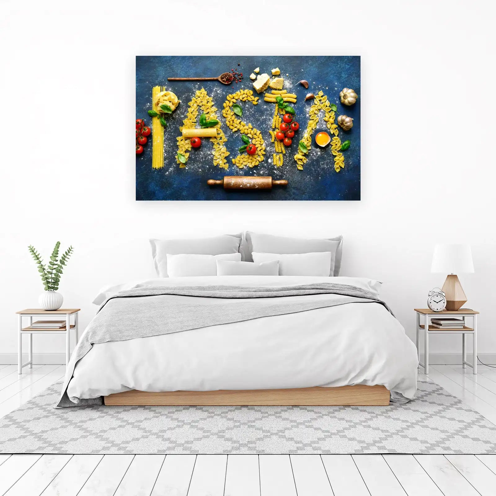 Artistic Pasta Ingredients Wall Art