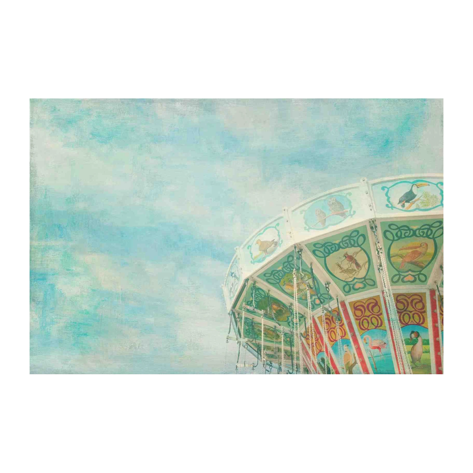 Vintage Carnival Swing Ride Wall Art