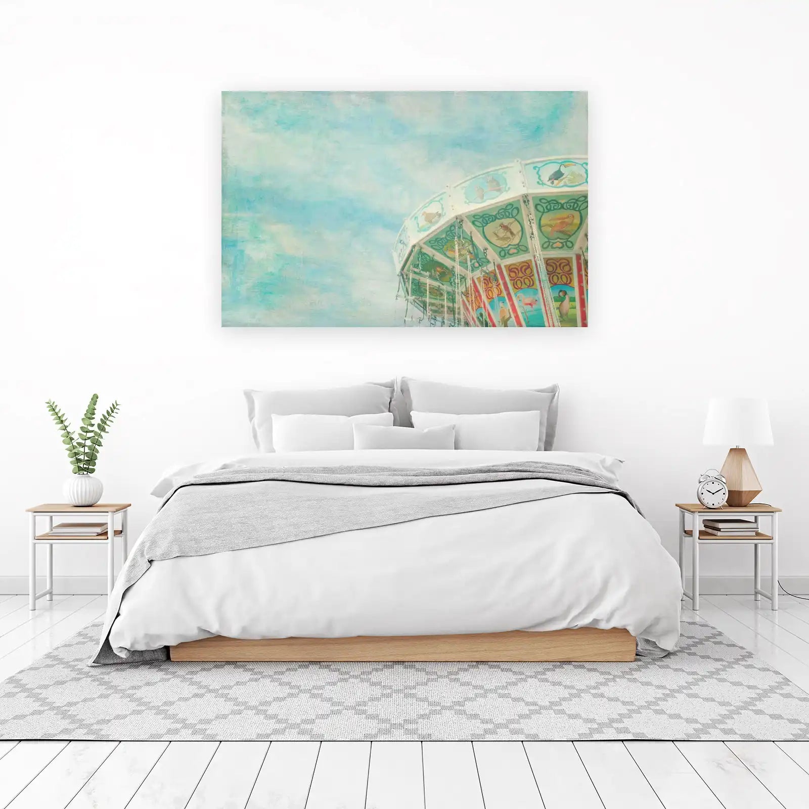 Vintage Carnival Swing Ride Wall Art