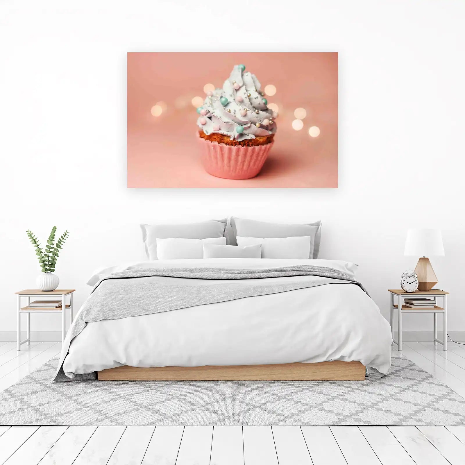 Sweet Delights Pastel Cupcake Wall Art