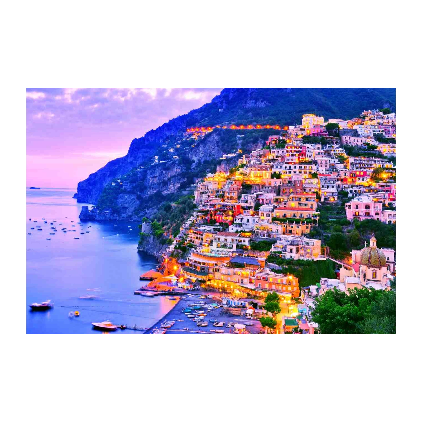 Positano Amalfi Coast Sunset Wall Art
