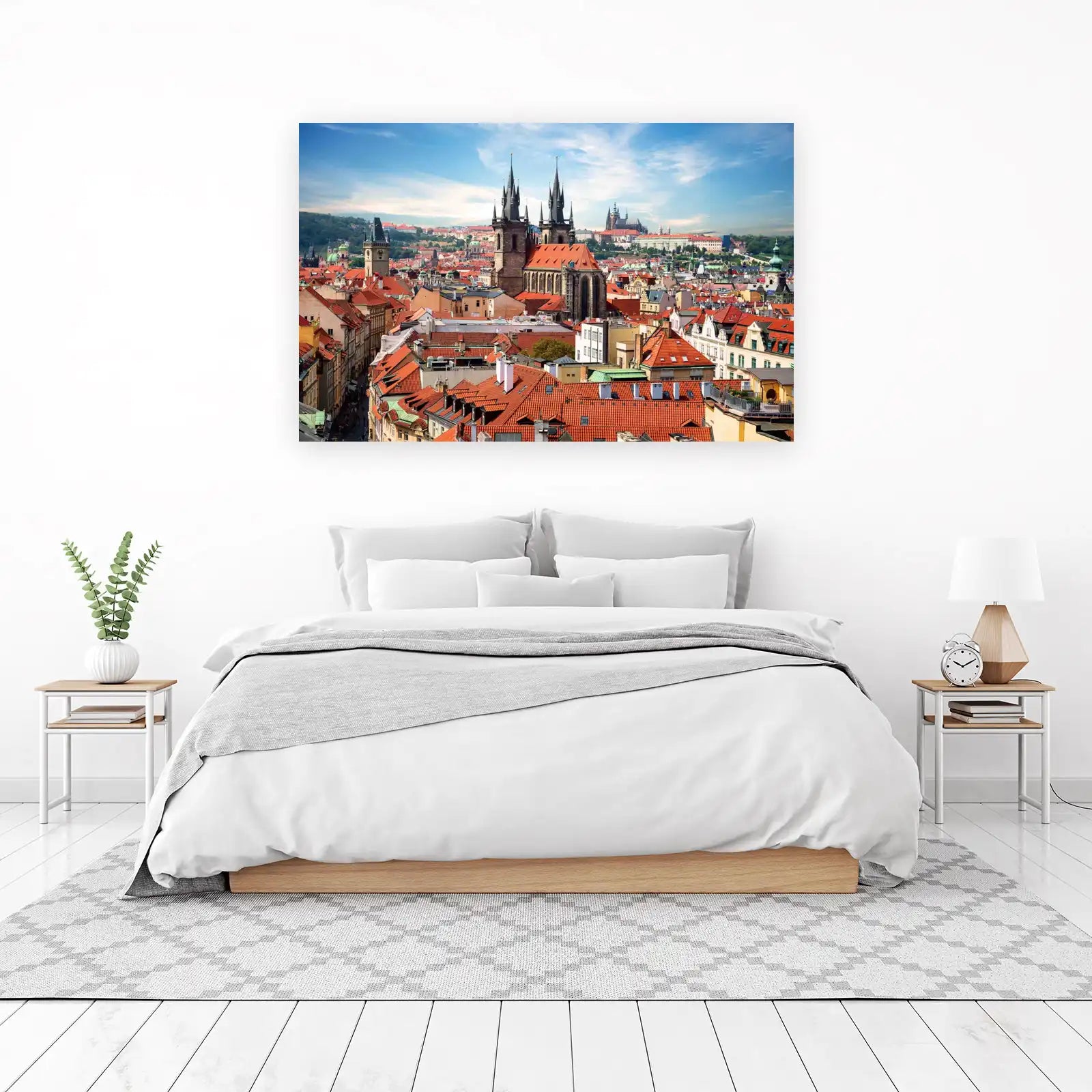 Prague Cityscape with Gothic Church Wall Art